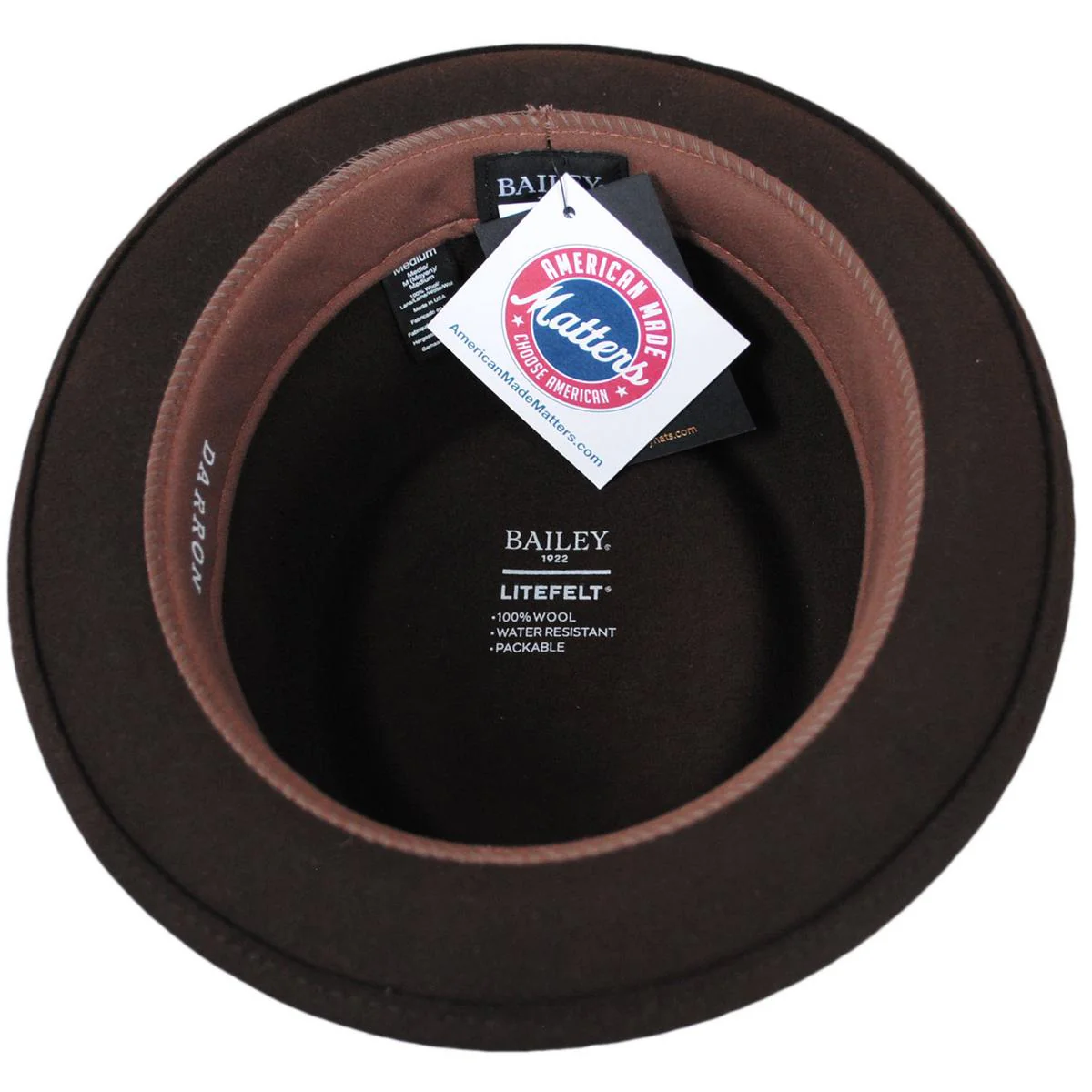 Darron Wool LiteFelt Pork Pie Hat - Image 5
