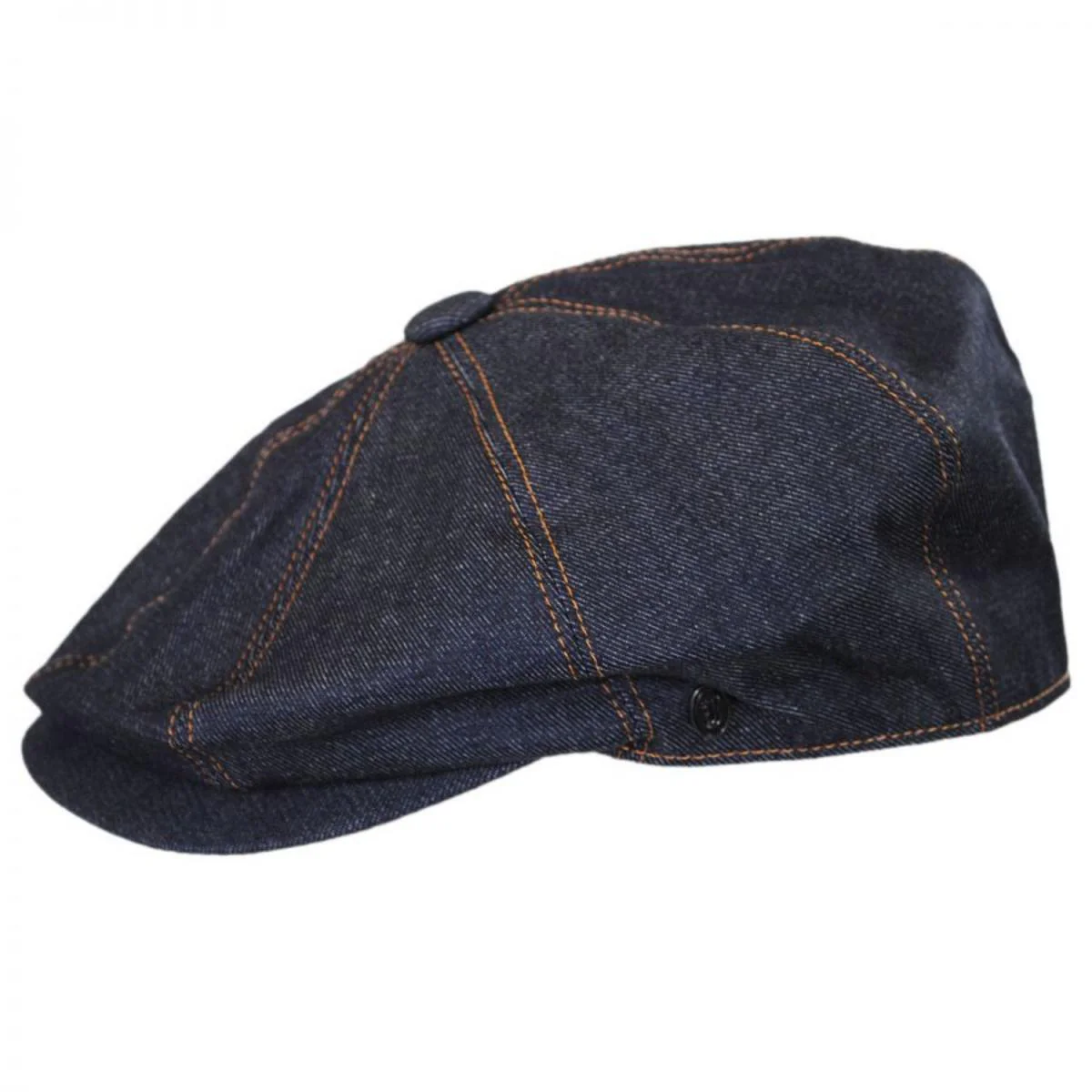 Denim Cotton Newsboy Cap - Image 4