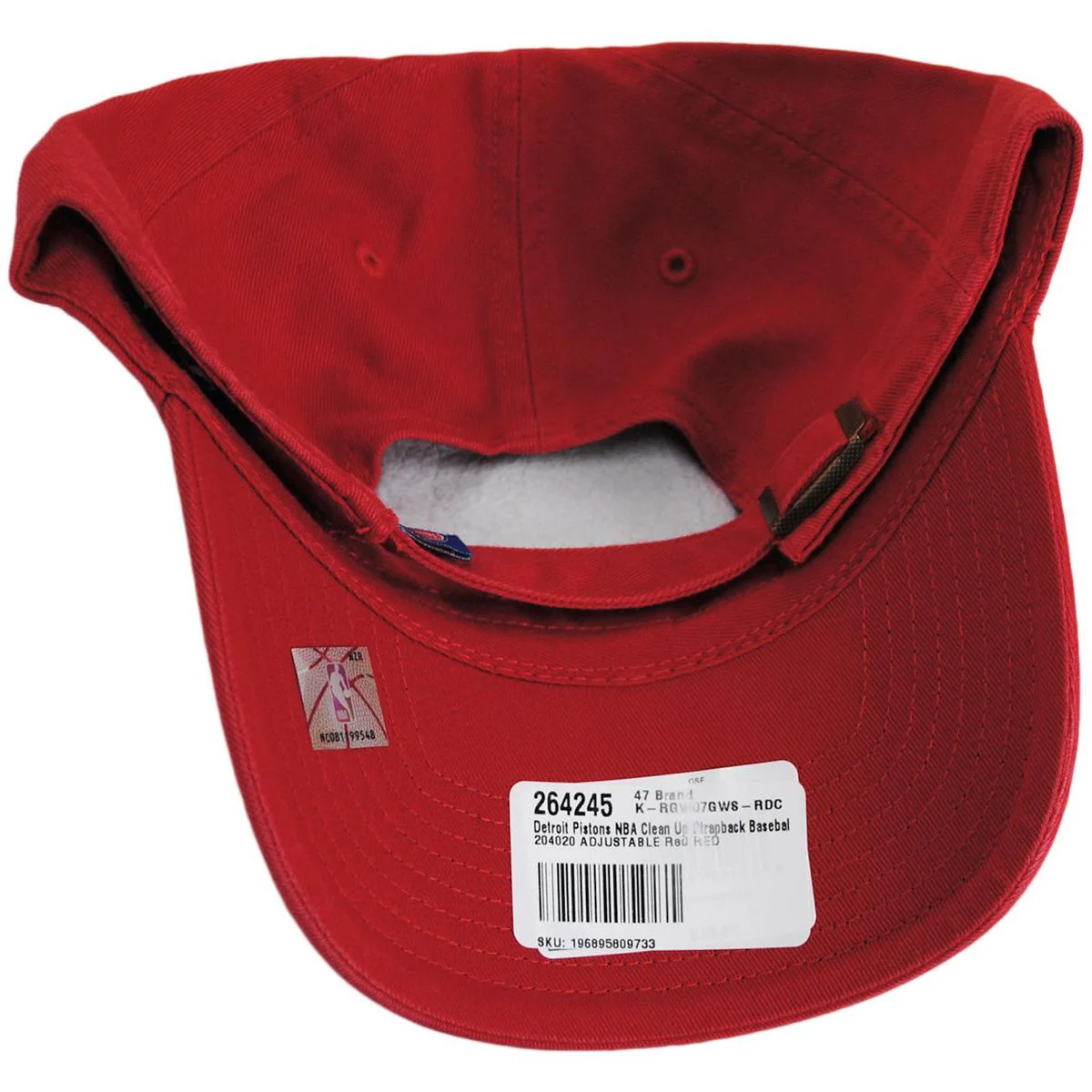 Detroit Pistons NBA Clean Up Strapback Baseball Cap Dad Hat - Image 8