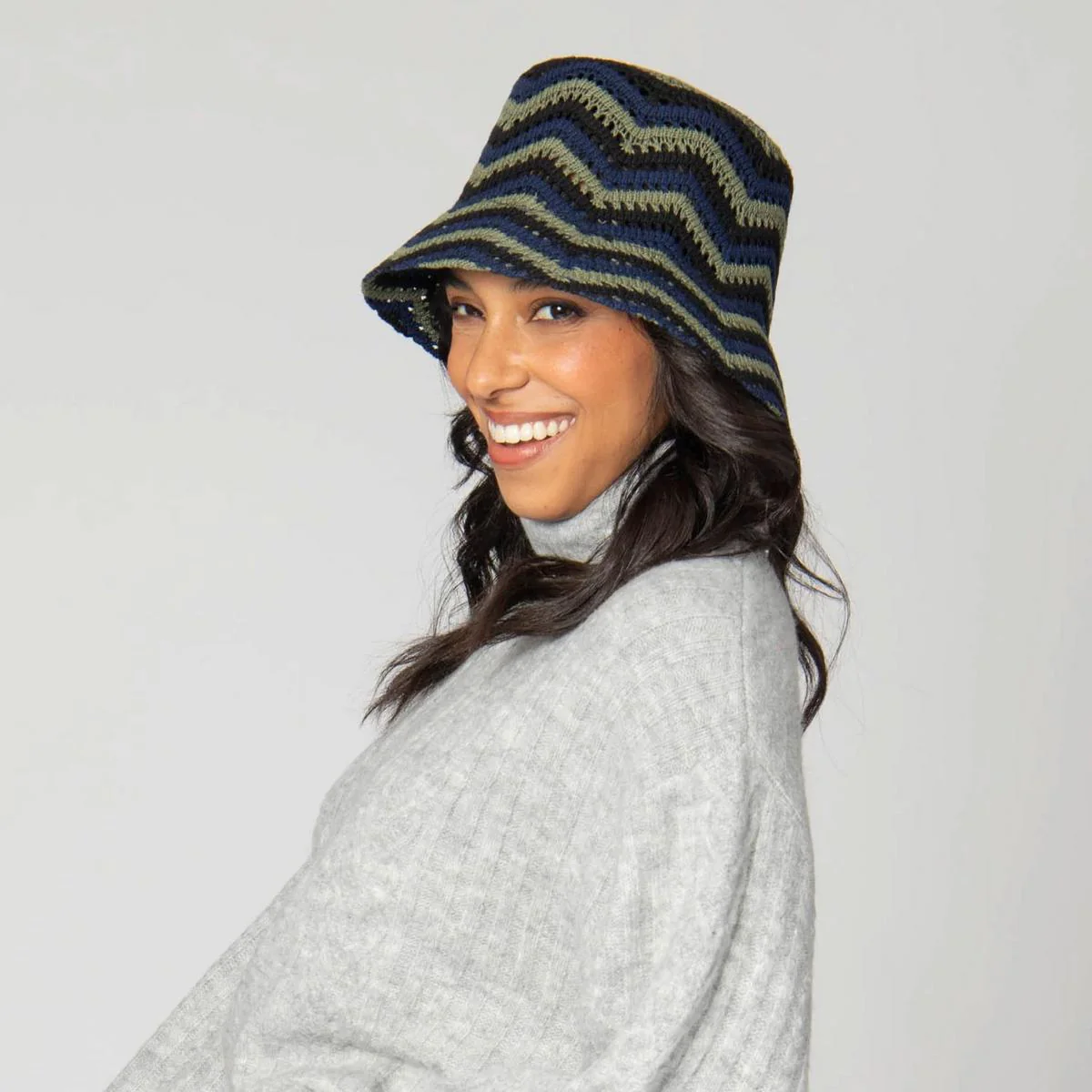 Dolly Cotton Knit Bucket Hat - Image 2