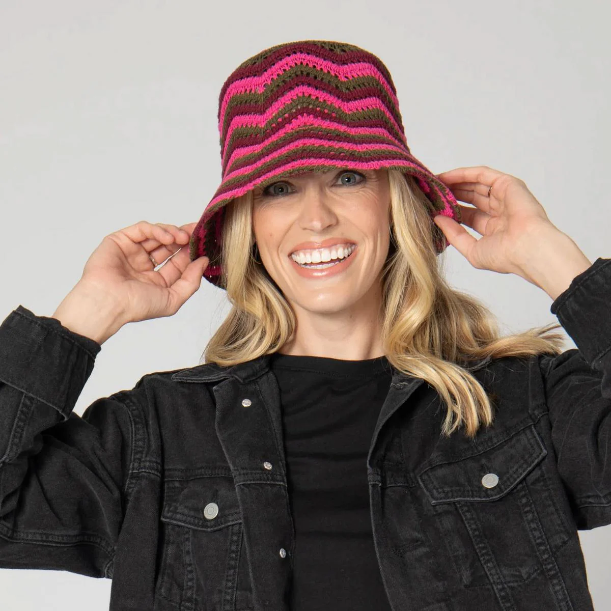 Dolly Cotton Knit Bucket Hat - Image 9