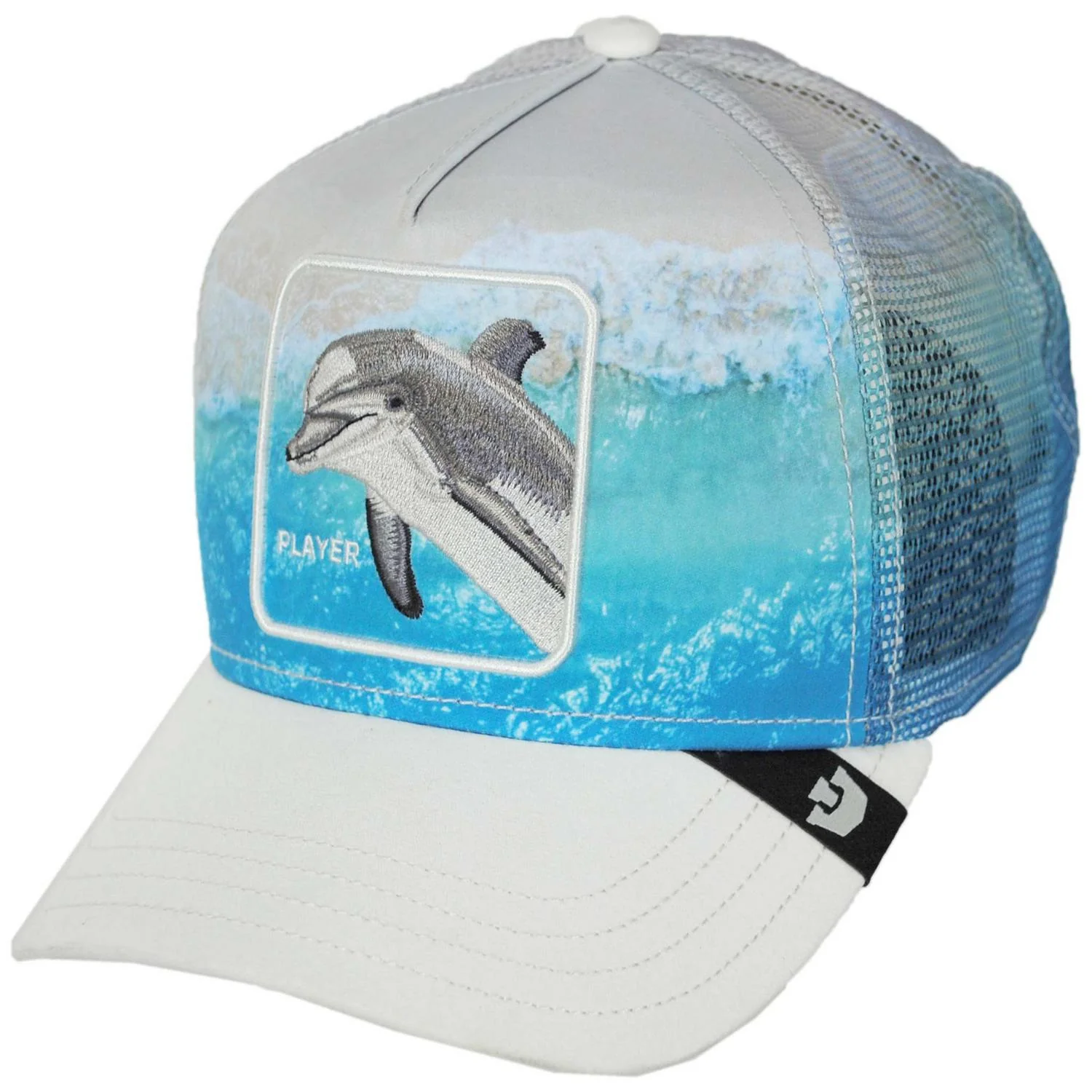 Dolphin In The Element Mesh Trucker Snapback Baseball Cap