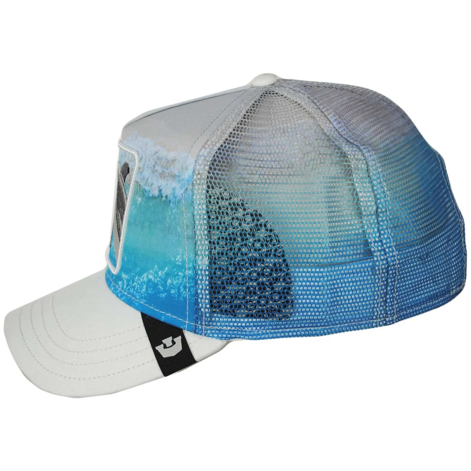 Dolphin In The Element Mesh Trucker Snapback Baseball Cap - Image 3