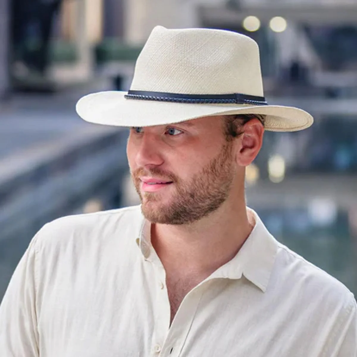 Elegant Shade Panama Straw Outback Hat - Image 6