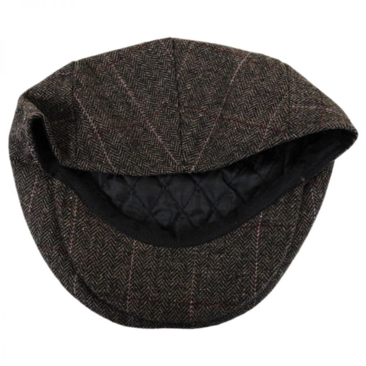Euston Herringbone Plaid Wool Blend Ivy Cap - Image 4