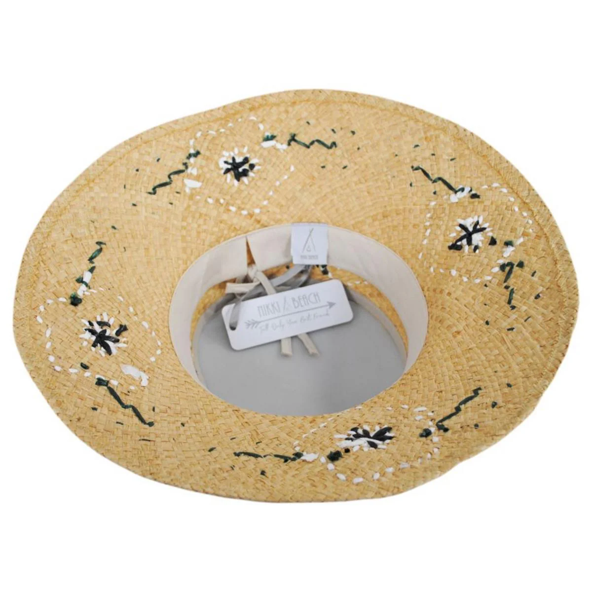Fleur Raffia Straw Crownless Hat - Image 4