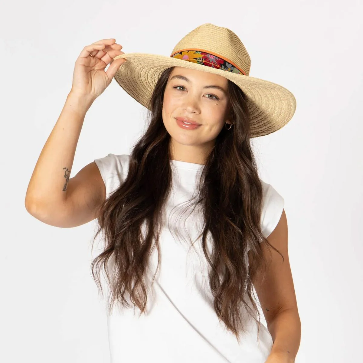 Flora Toyo Straw Fedora Hat - Image 2