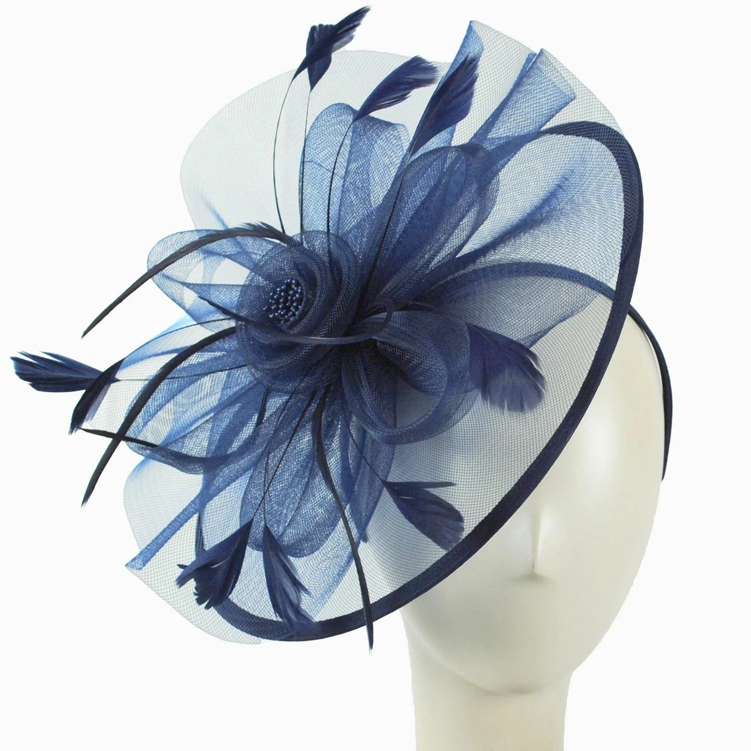 Floral Mesh and Ribbon Fascinator Hat - Image 10