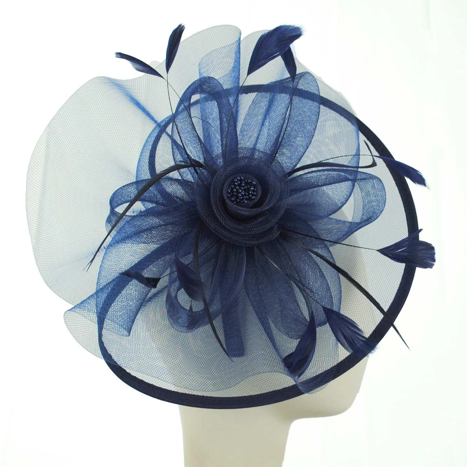 Floral Mesh and Ribbon Fascinator Hat - Image 11