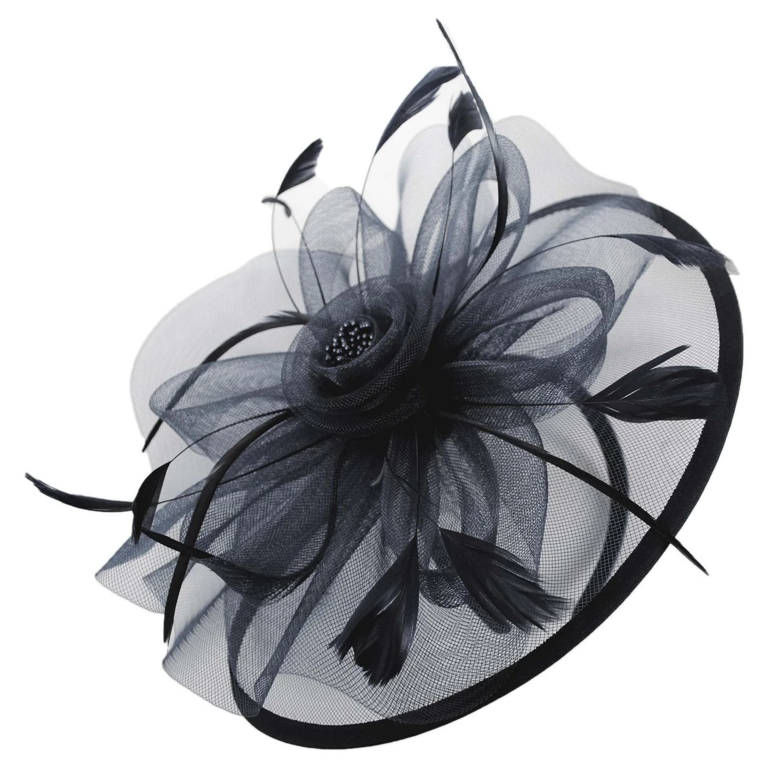 Floral Mesh and Ribbon Fascinator Hat - Image 13