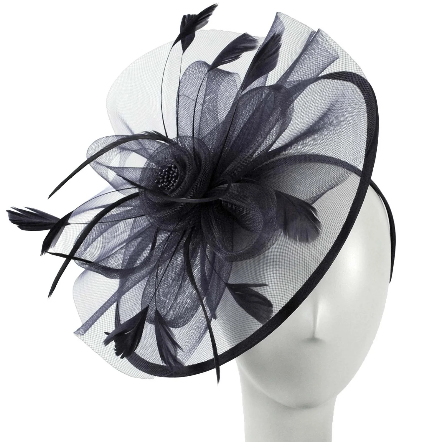 Floral Mesh and Ribbon Fascinator Hat - Image 14