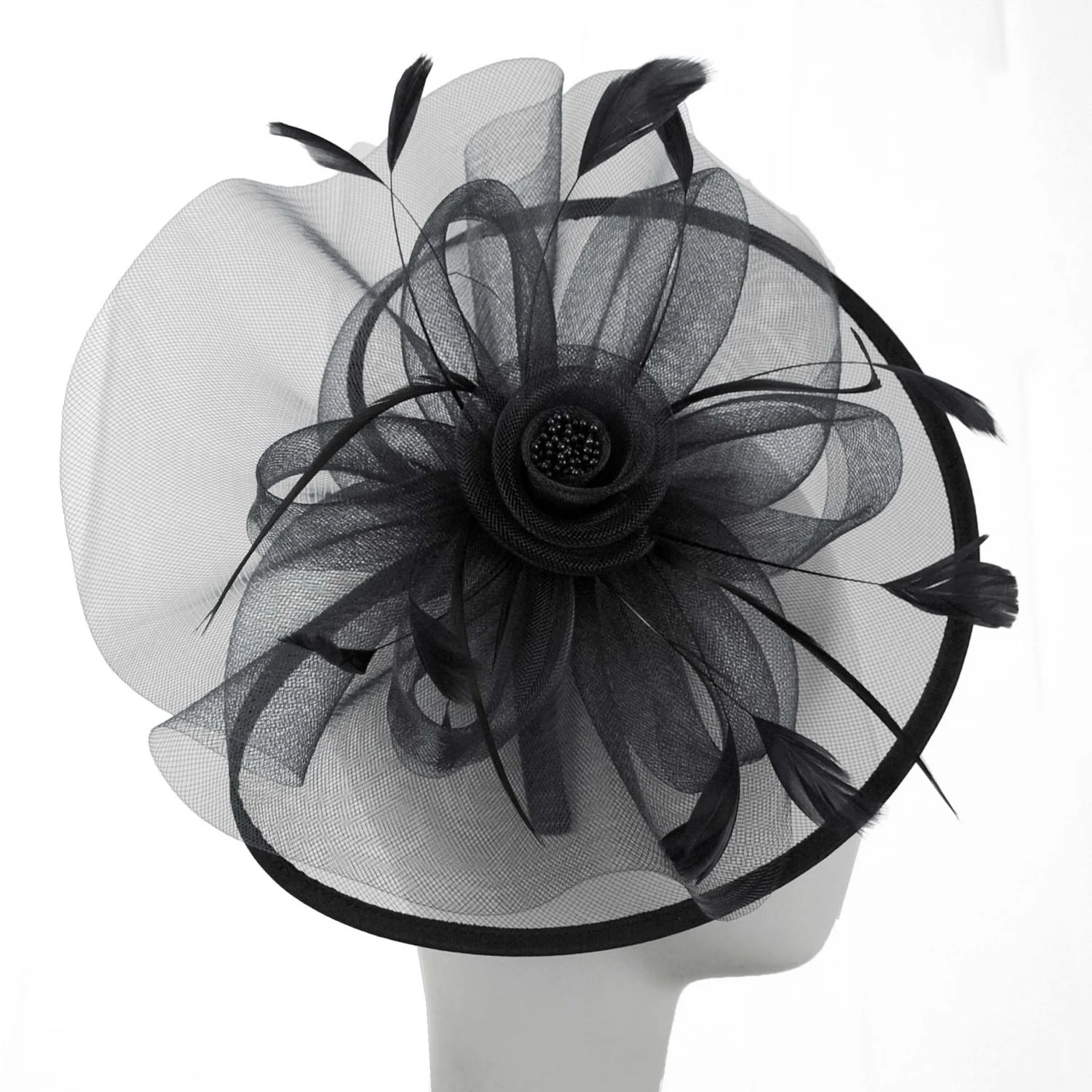 Floral Mesh and Ribbon Fascinator Hat - Image 15