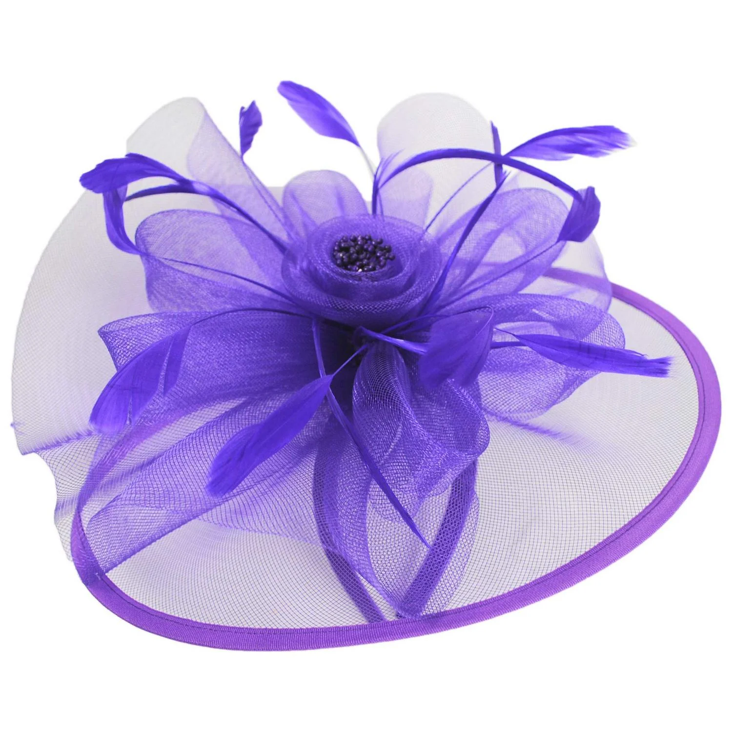 Floral Mesh and Ribbon Fascinator Hat - Image 17