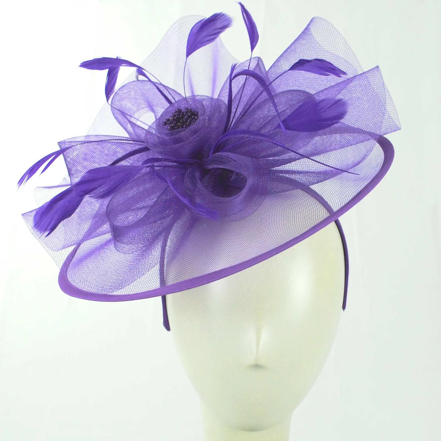 Floral Mesh and Ribbon Fascinator Hat - Image 18