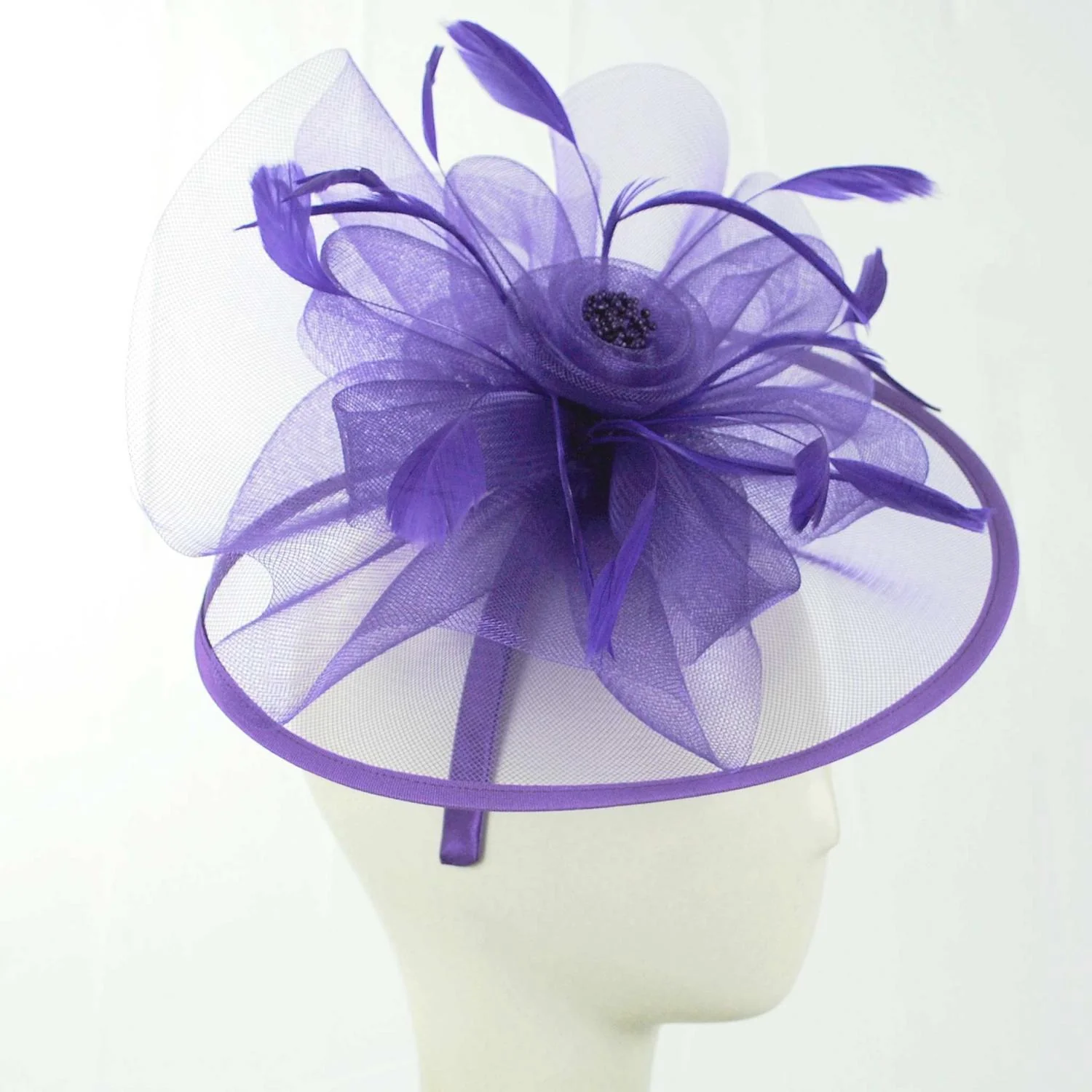 Floral Mesh and Ribbon Fascinator Hat - Image 19