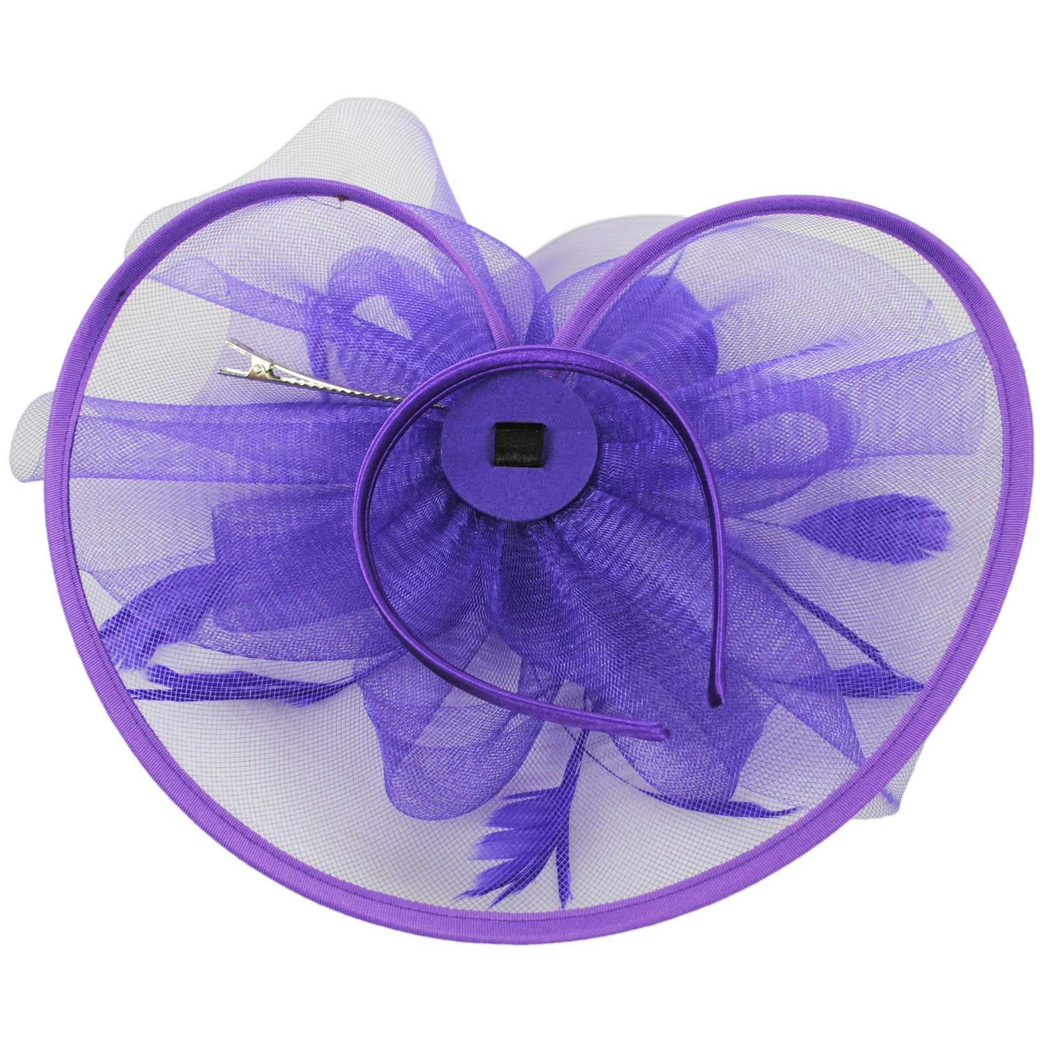 Floral Mesh and Ribbon Fascinator Hat - Image 20