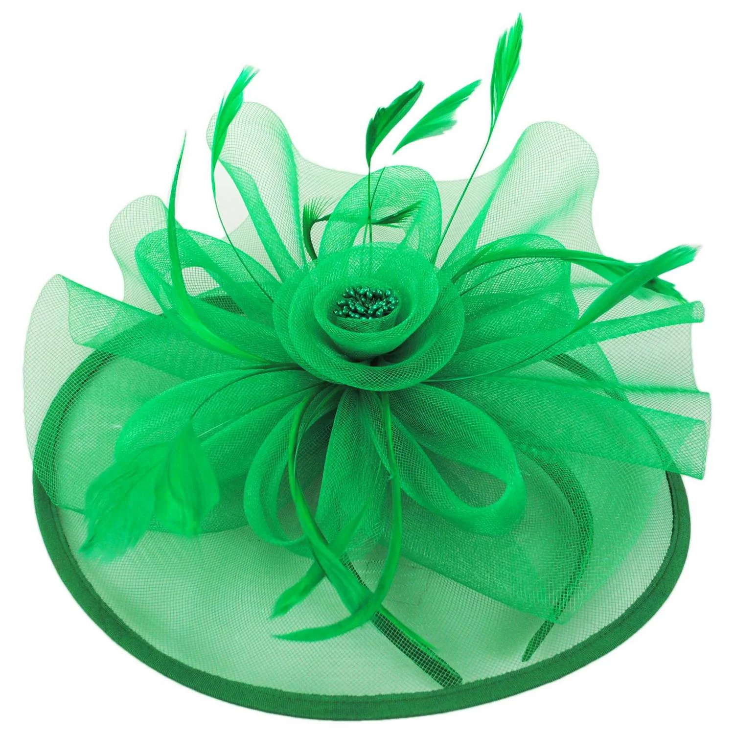 Floral Mesh and Ribbon Fascinator Hat - Image 25