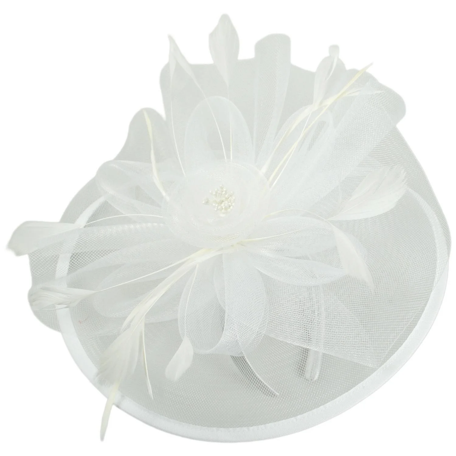 Floral Mesh and Ribbon Fascinator Hat - Image 29