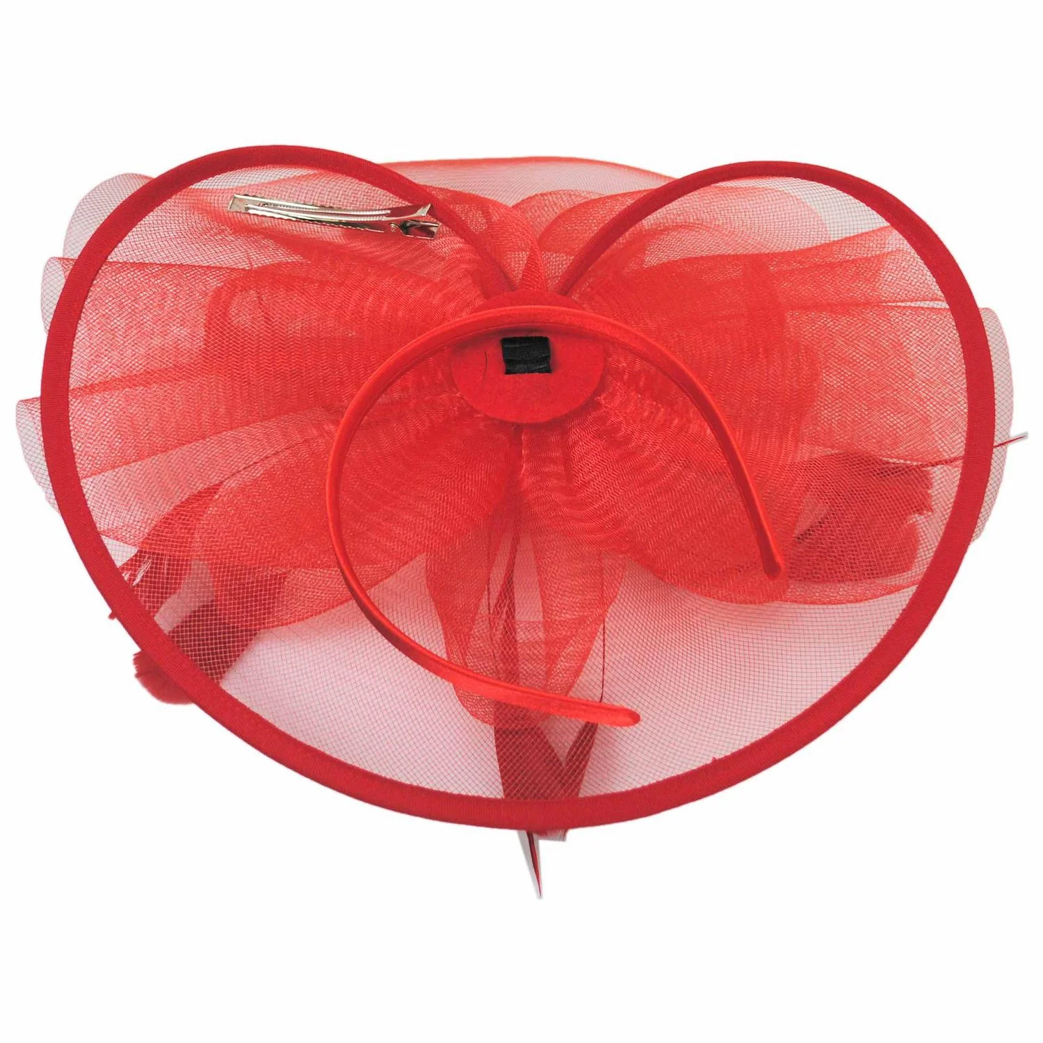 Floral Mesh and Ribbon Fascinator Hat - Image 4