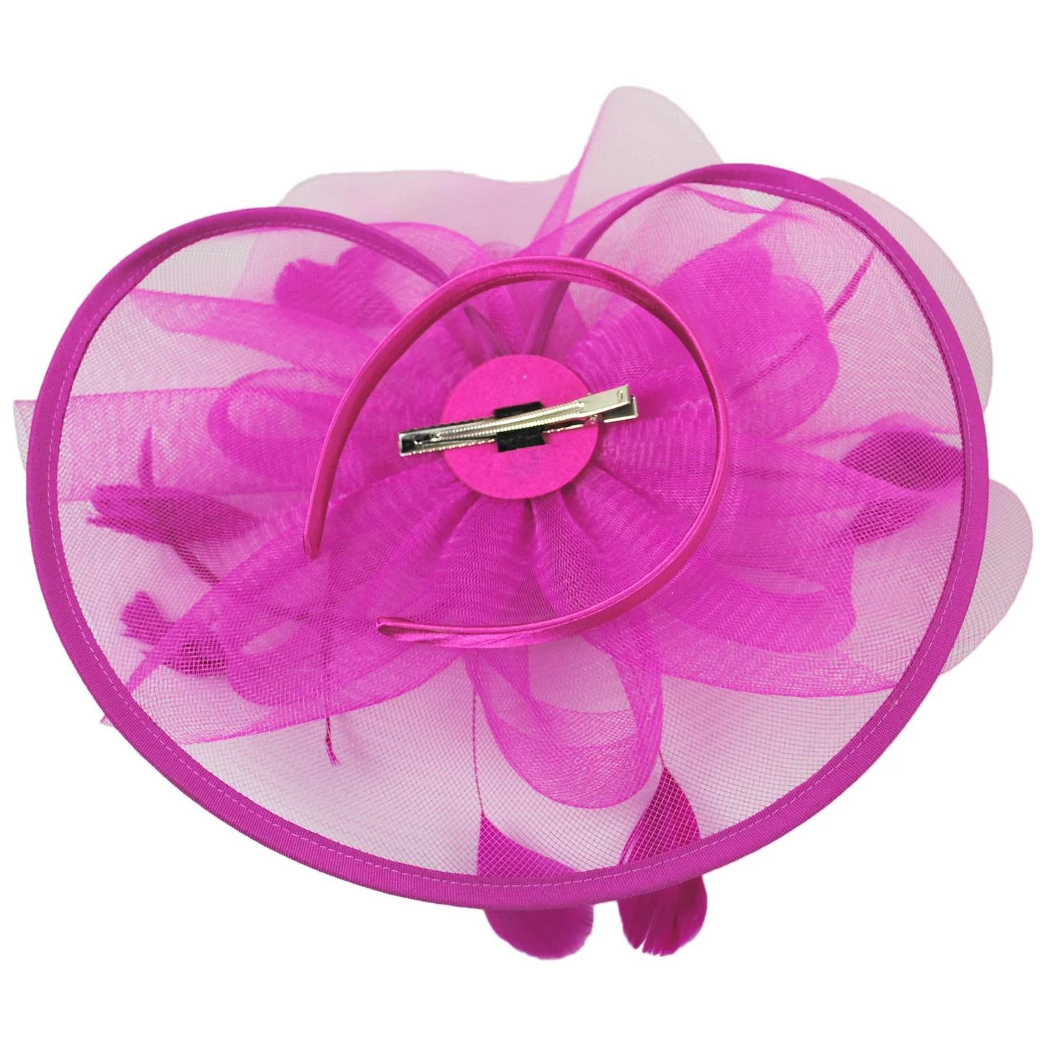 Floral Mesh and Ribbon Fascinator Hat - Image 8
