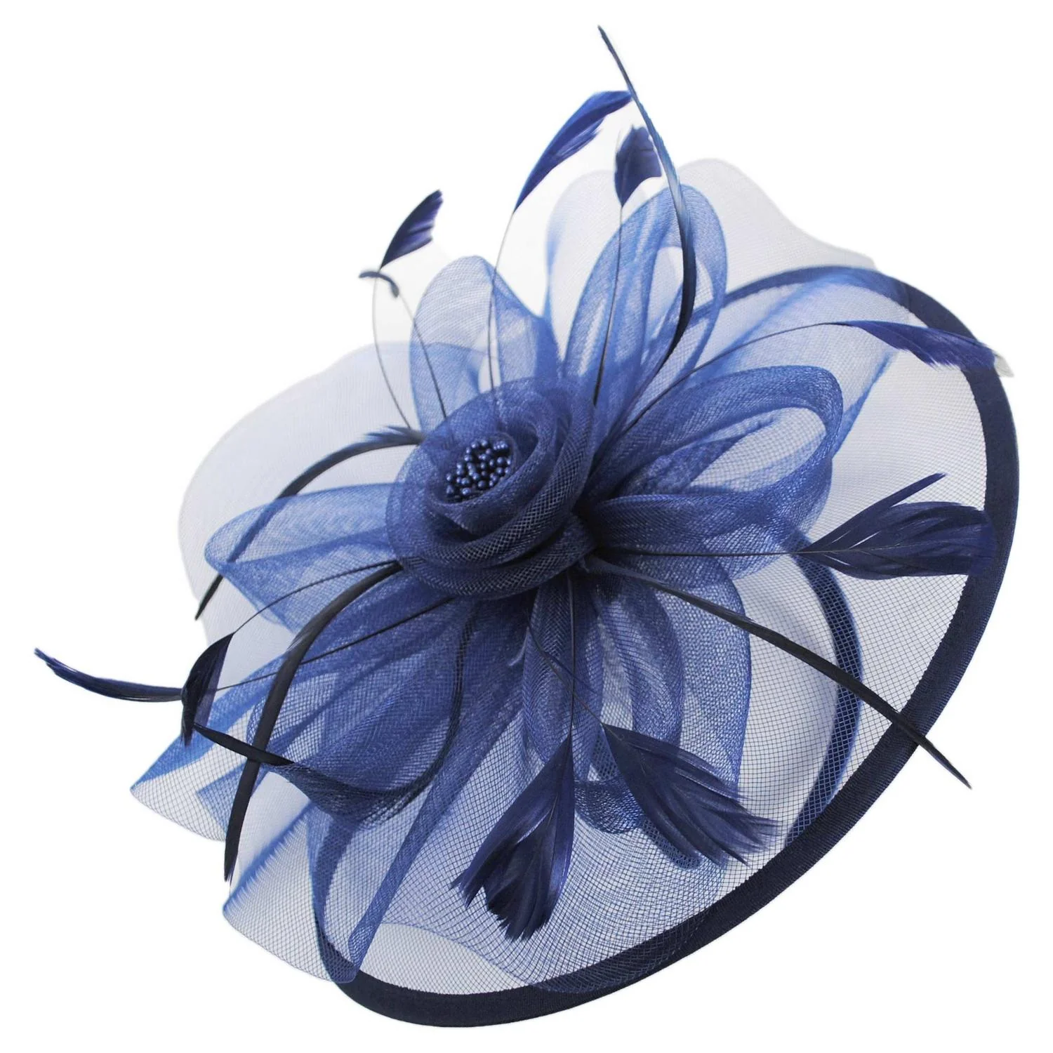 Floral Mesh and Ribbon Fascinator Hat - Image 9