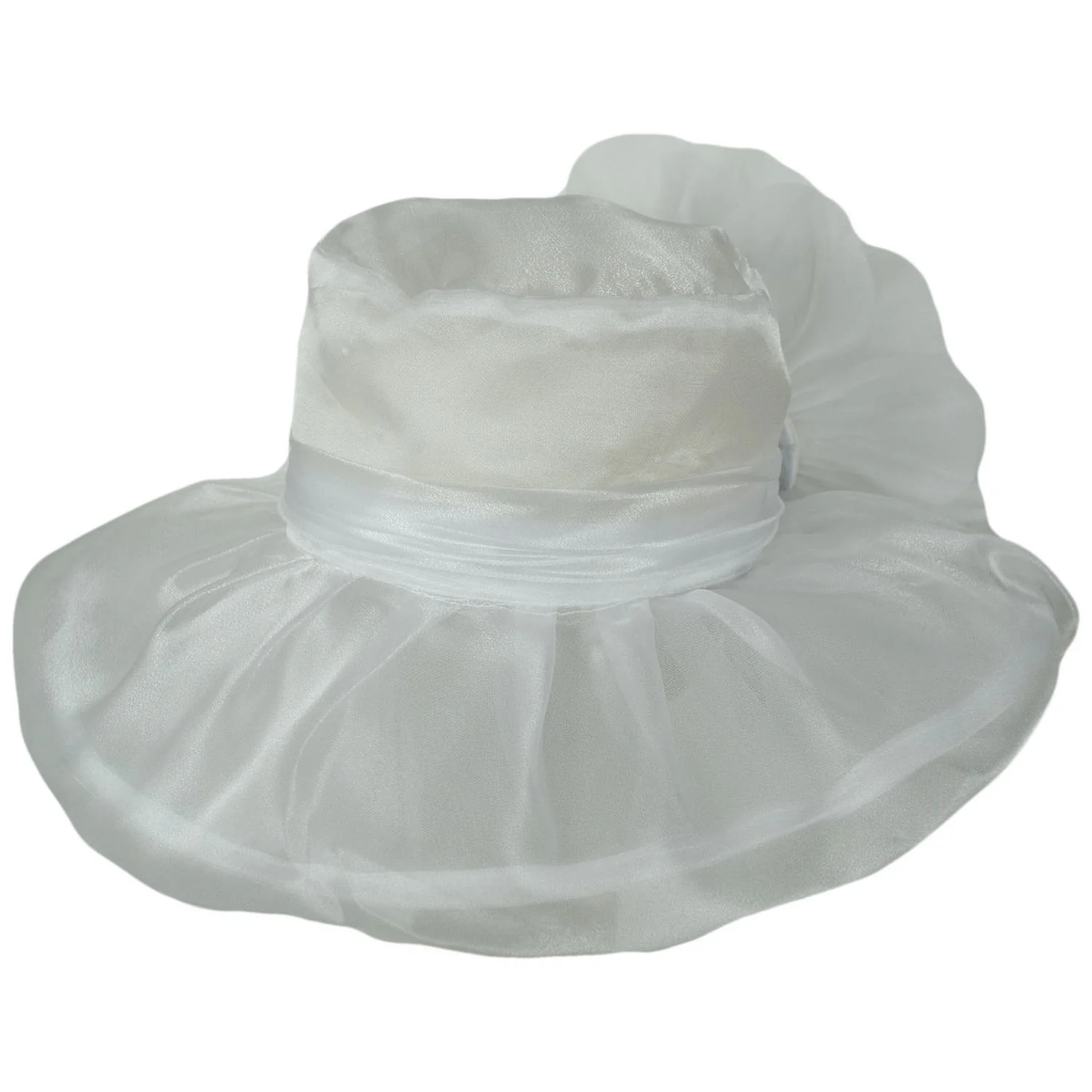Flower Clip Organza Dress Hat - Image 11