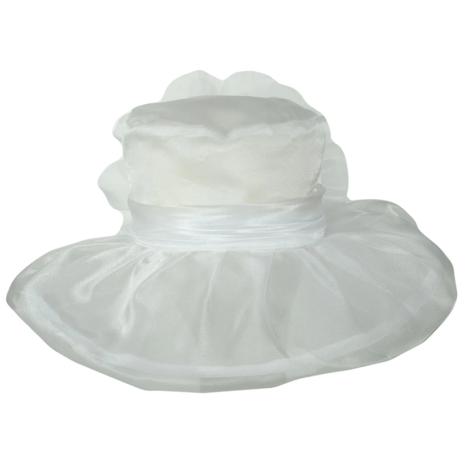 Flower Clip Organza Dress Hat - Image 12