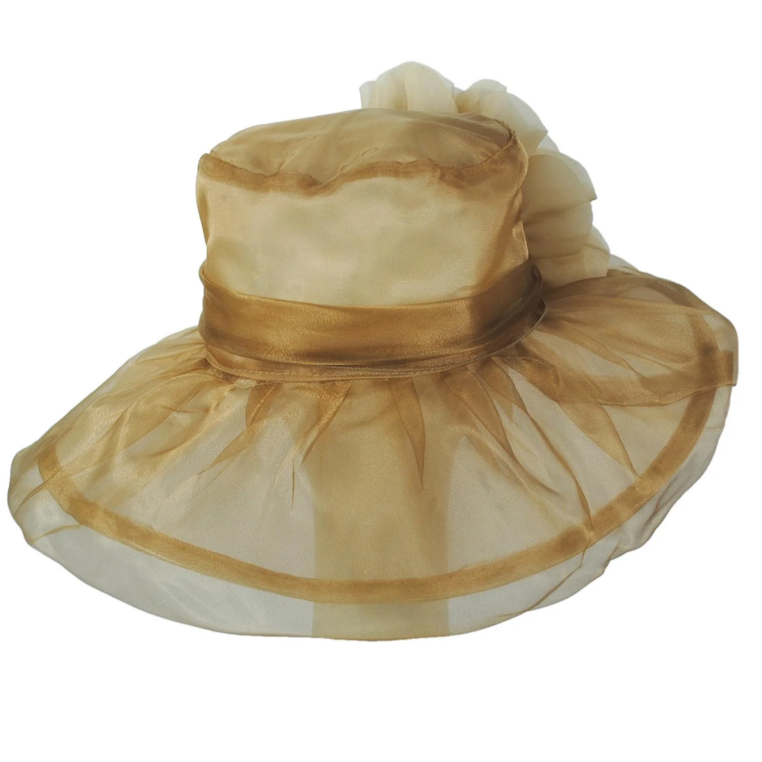 Flower Clip Organza Dress Hat - Image 16
