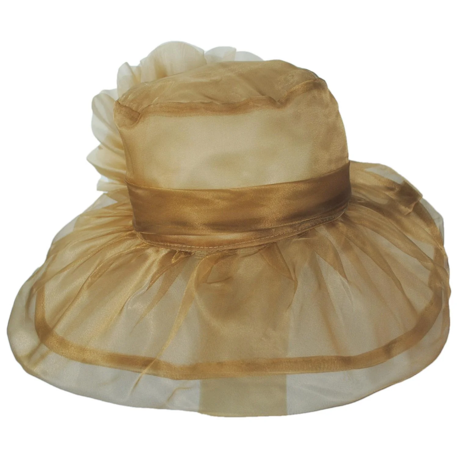 Flower Clip Organza Dress Hat - Image 17