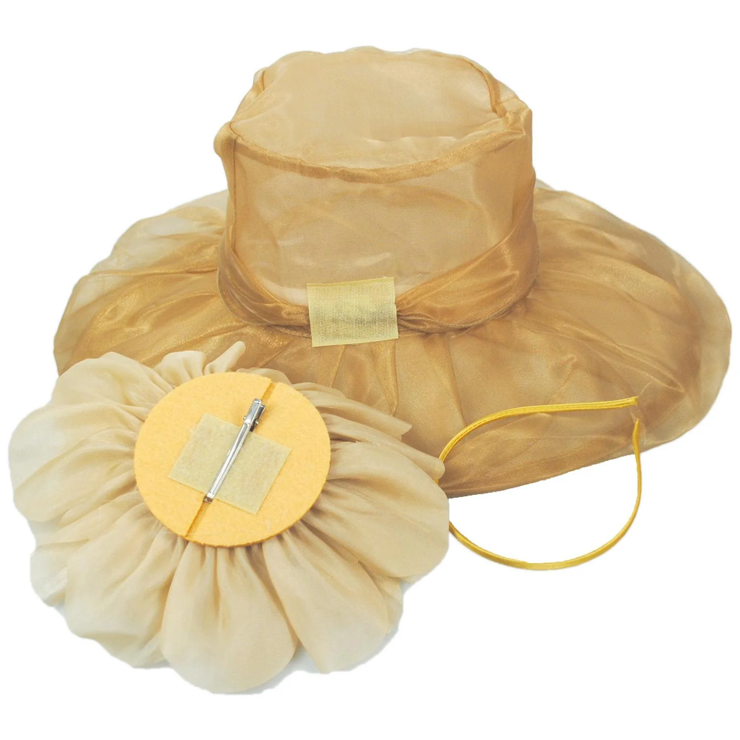 Flower Clip Organza Dress Hat - Image 19