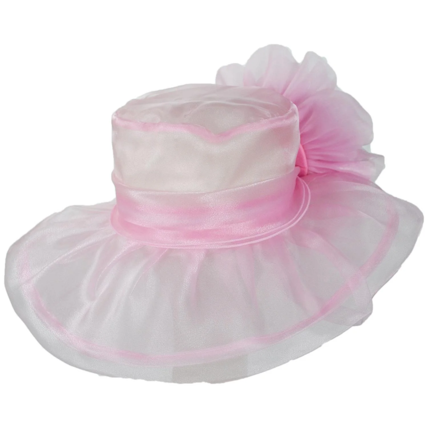 Flower Clip Organza Dress Hat - Image 20