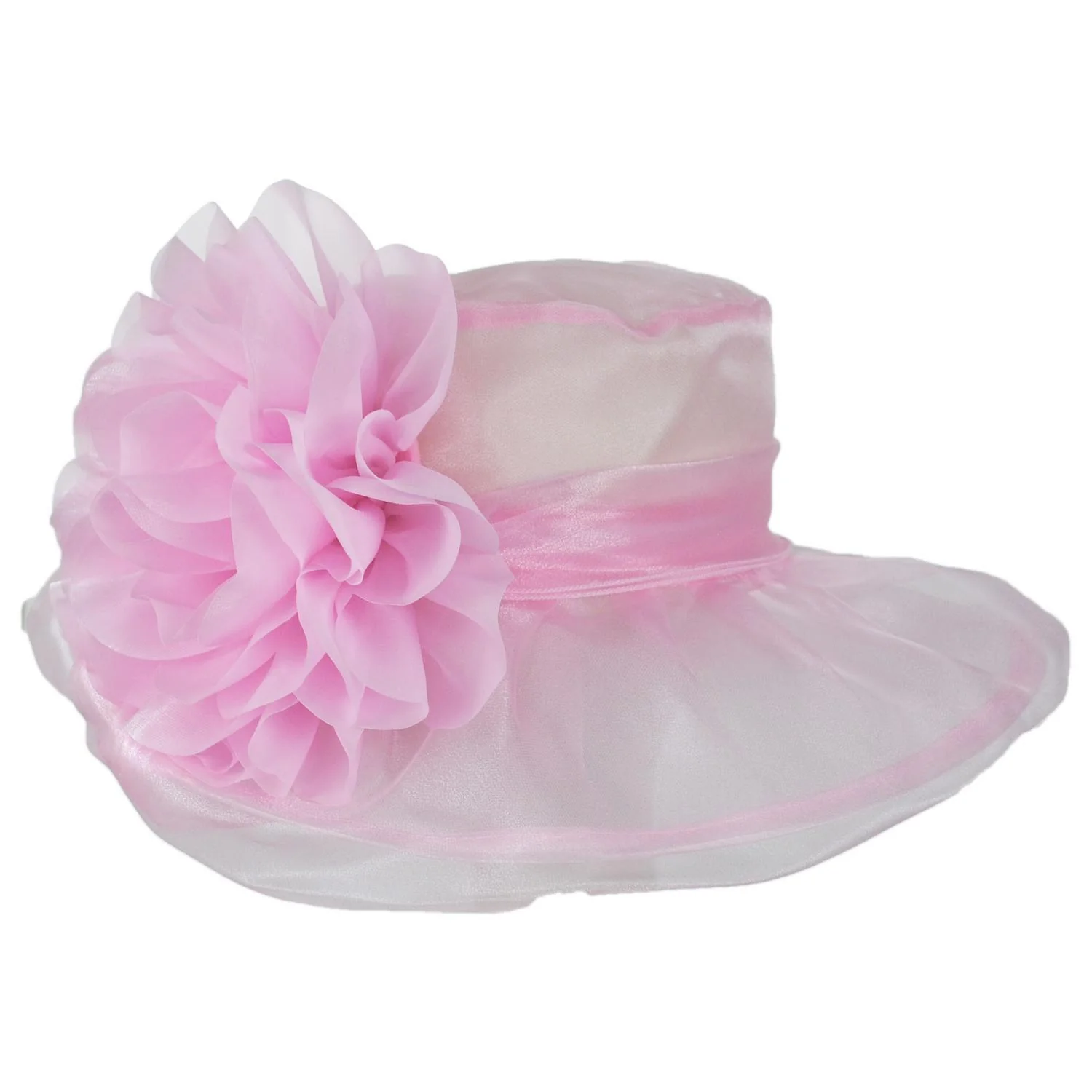 Flower Clip Organza Dress Hat - Image 22