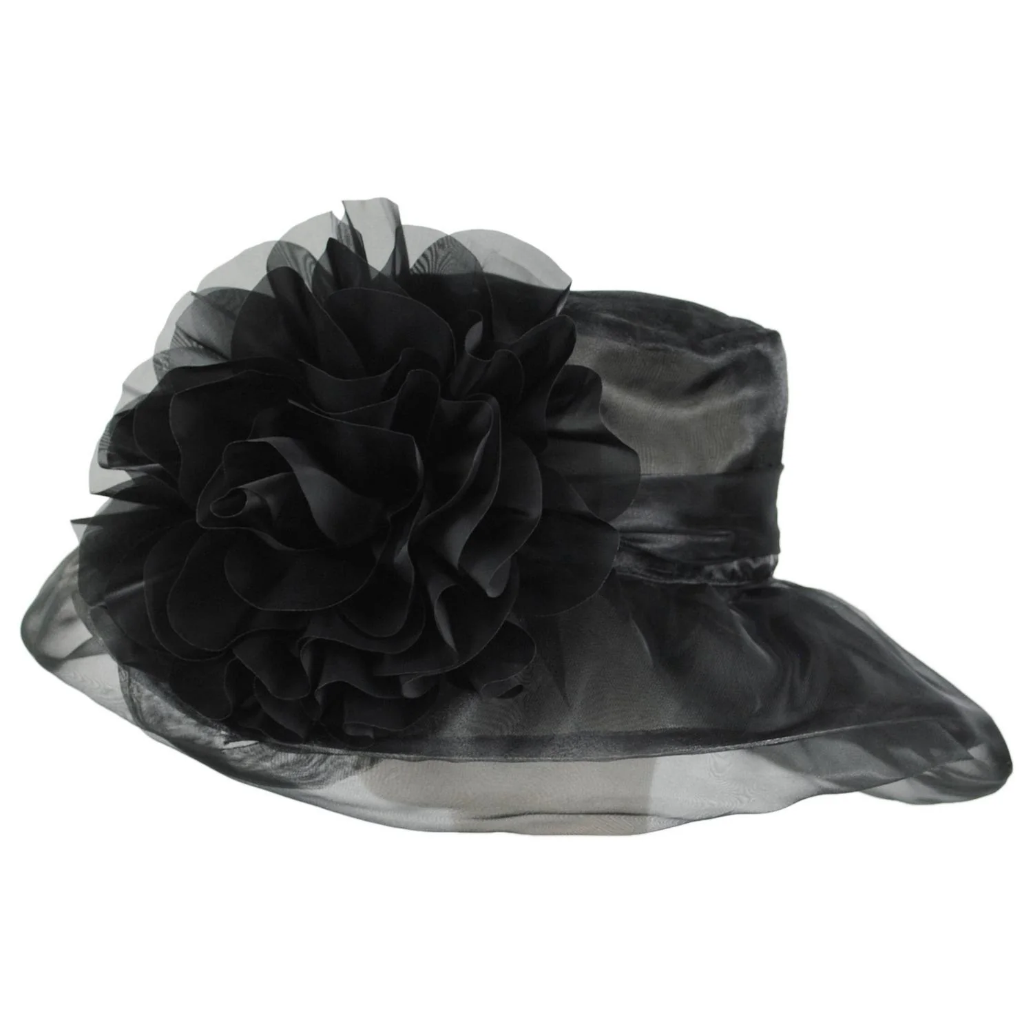 Flower Clip Organza Dress Hat - Image 26