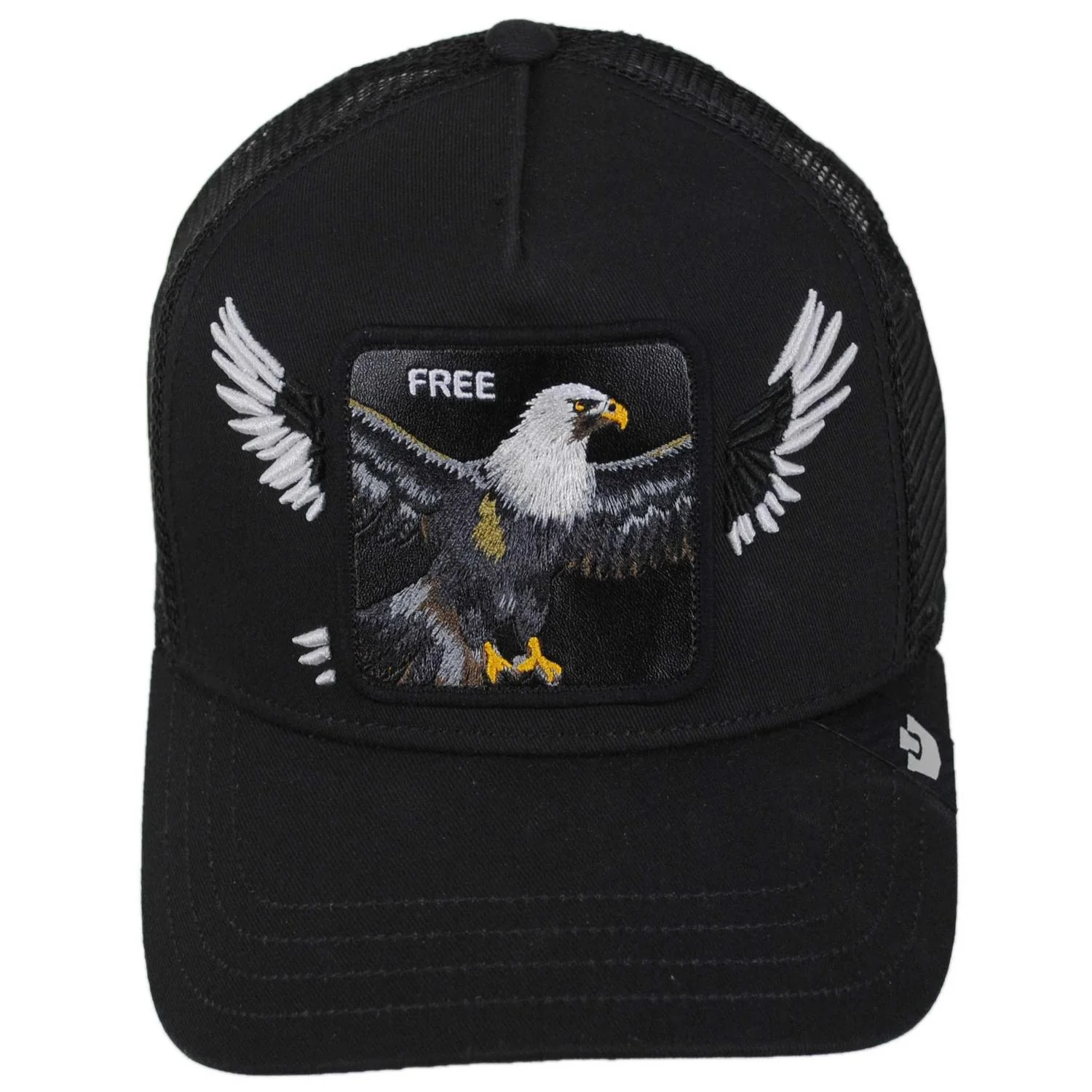 Free 3D Wings Mesh Trucker Snapback Baseball Cap - Image 2