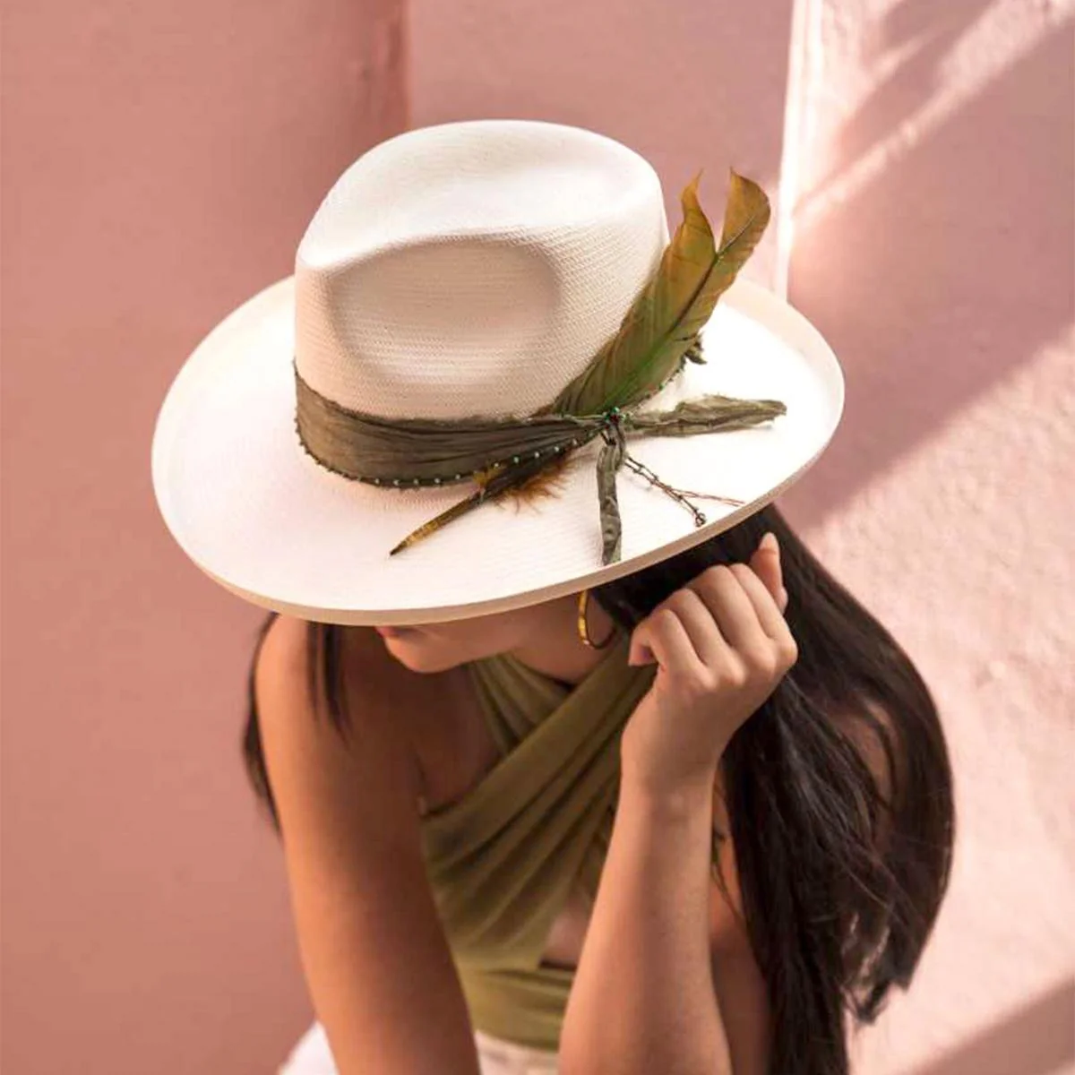 Free Thinker Shantung Straw Fedora Hat - Image 2