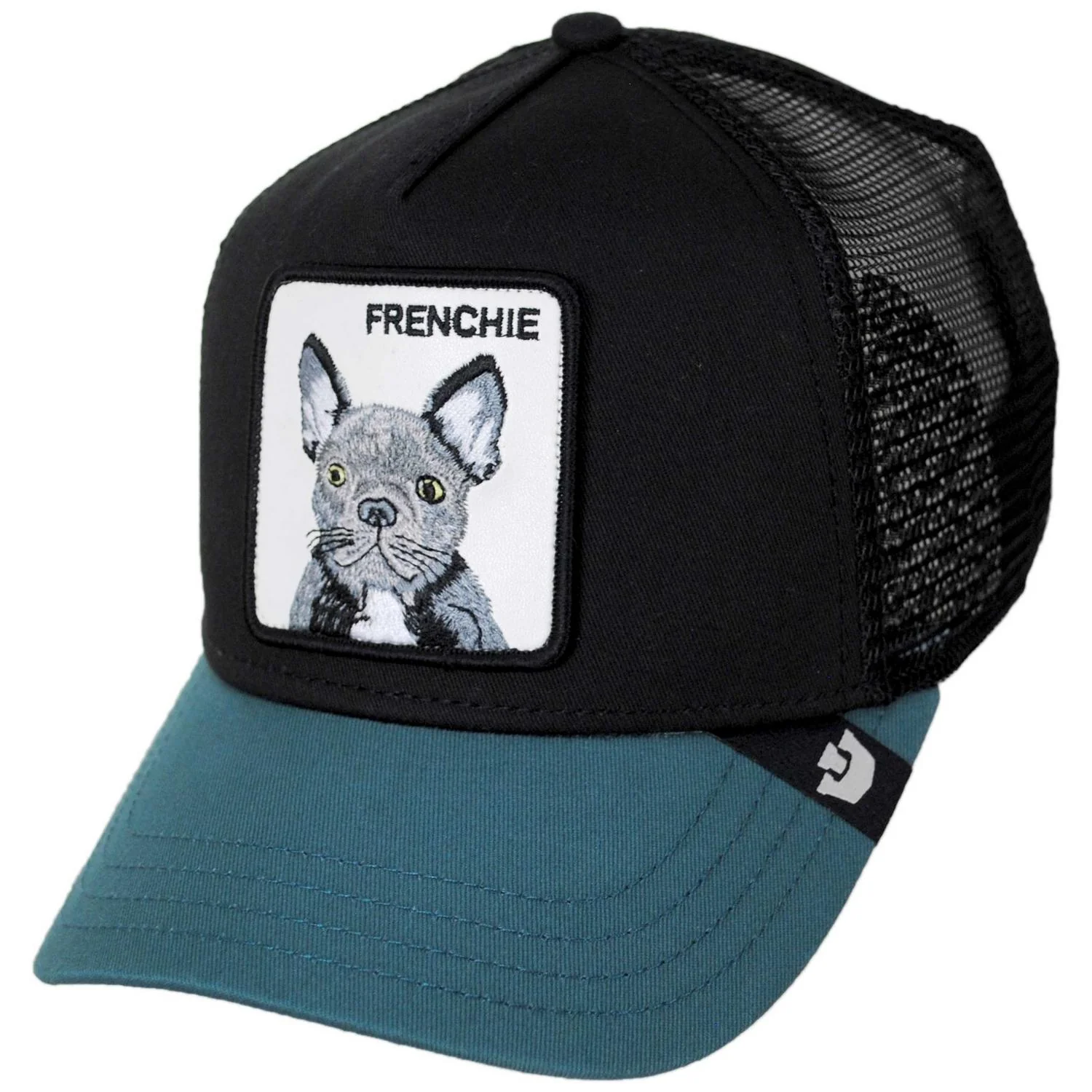French Frenchie Mesh Trucker Snapback Baseball Cap - Image 4