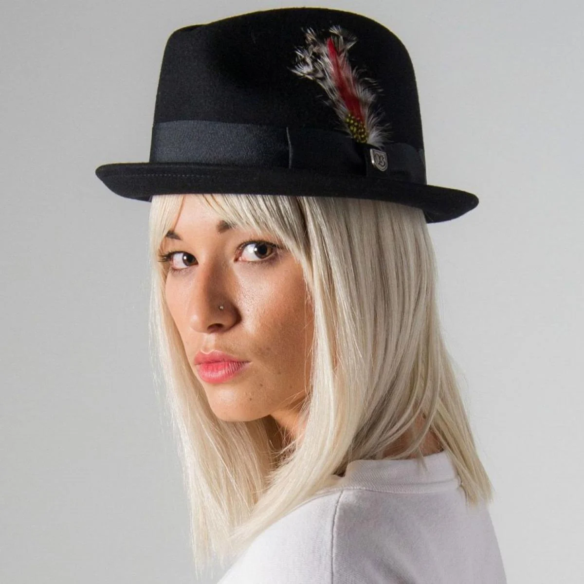 Gain Wool Felt Fedora Hat - Black - Image 3