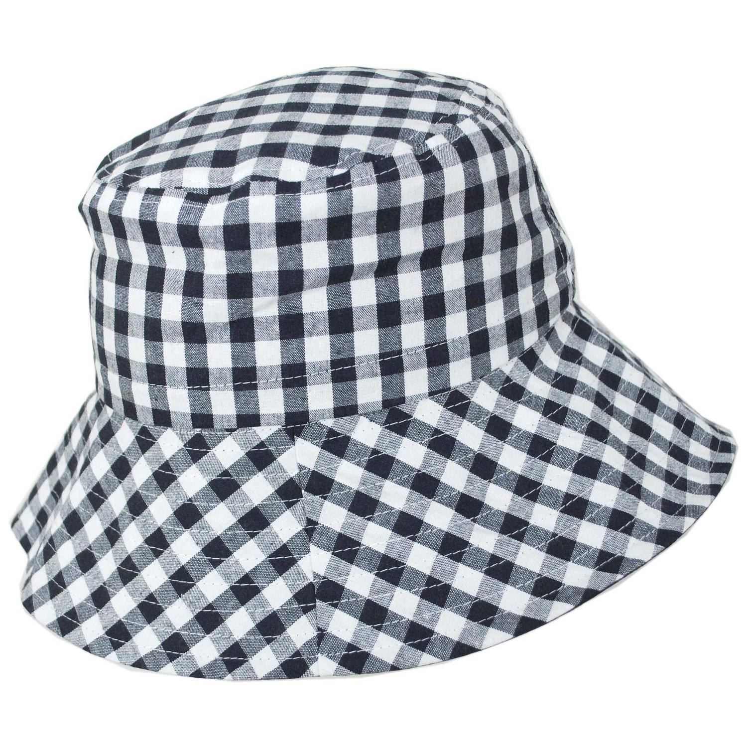Gingham Cotton Reversible Bucket Hat - Image 4