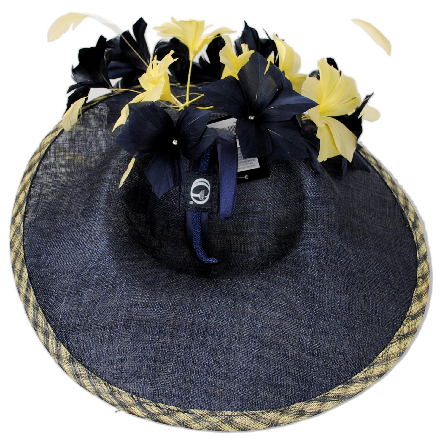 Gingham Sinamay Straw Fascinator Hat - Image 5