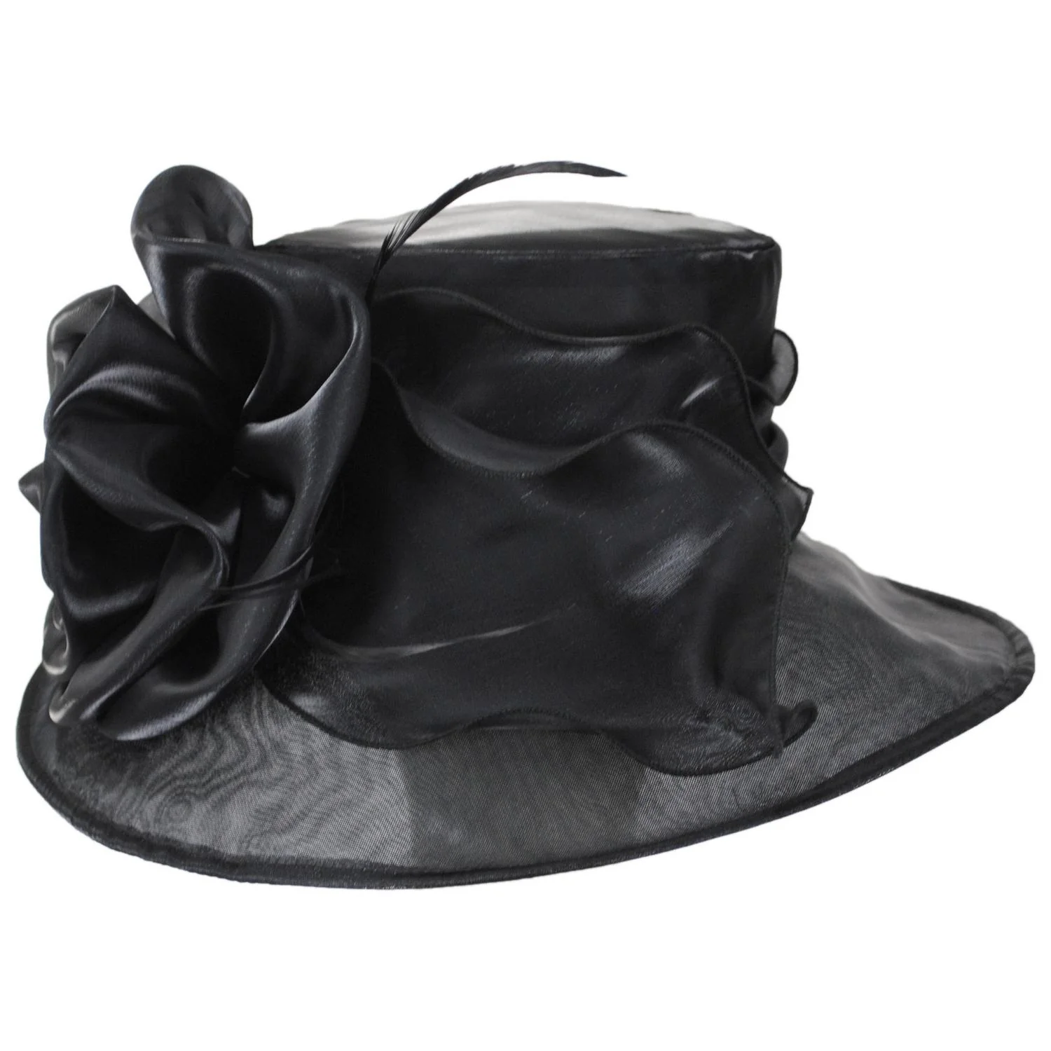 Grand Rose Organza Dress Hat - Image 5