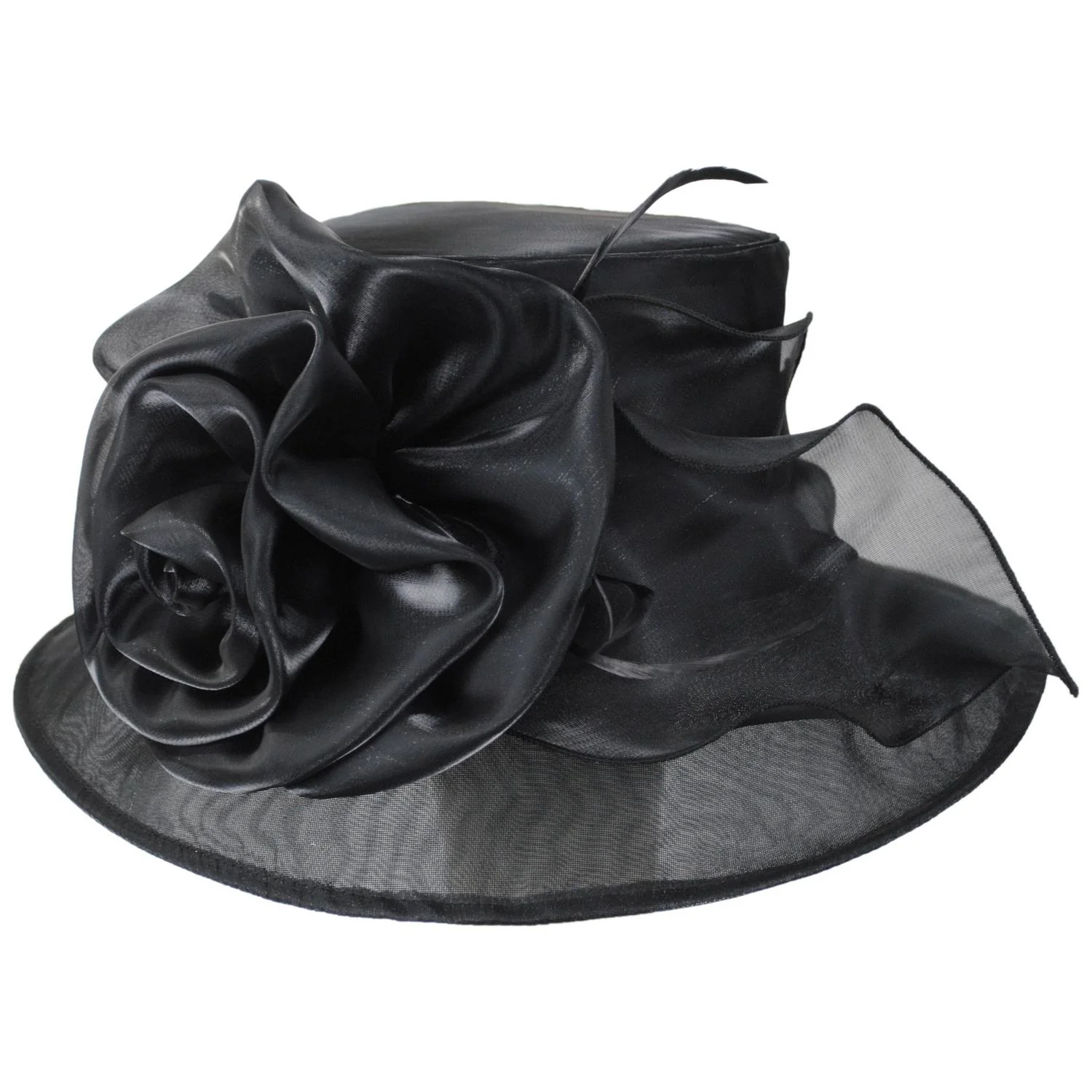 Grand Rose Organza Dress Hat - Image 6
