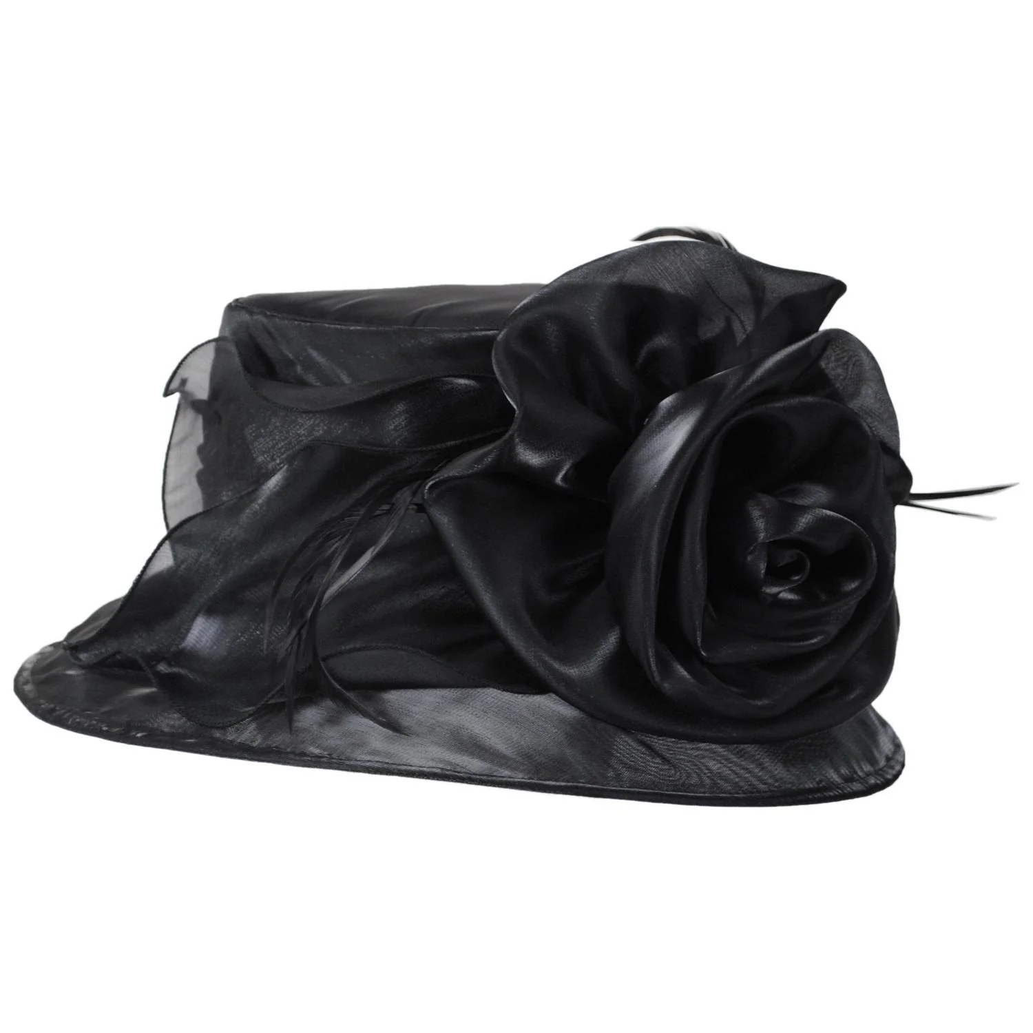 Grand Rose Organza Dress Hat - Image 7