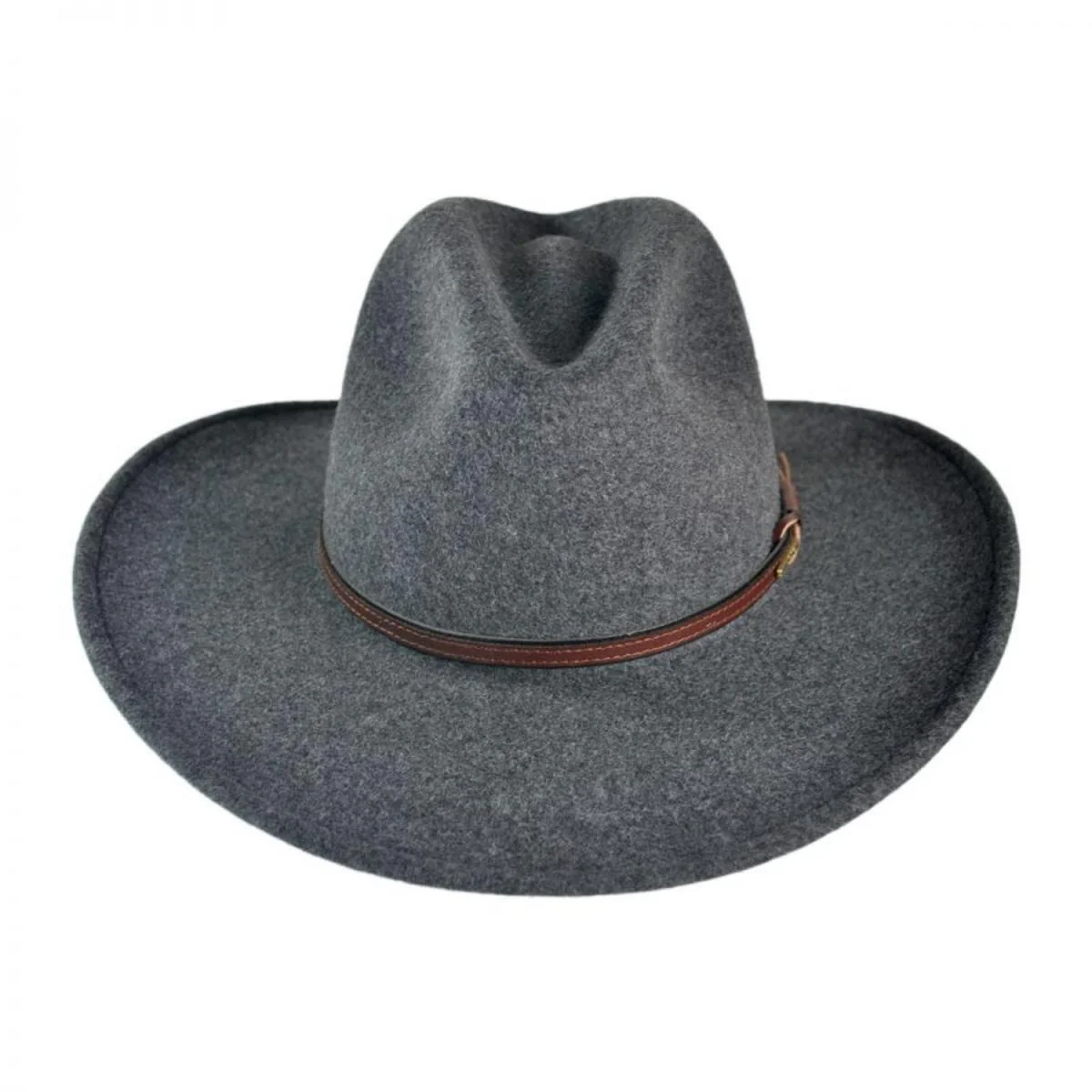 Grey Bull Crushable Wool Felt Aussie Hat - Image 2