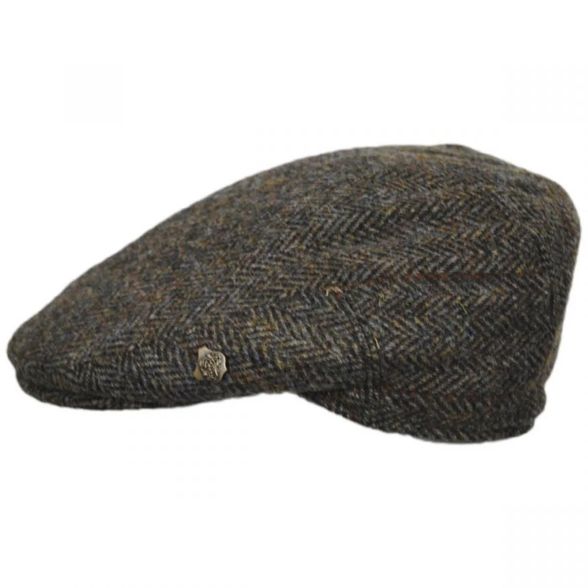 Harris Tweed Overcheck Herringbone Wool Ivy Cap - Image 3