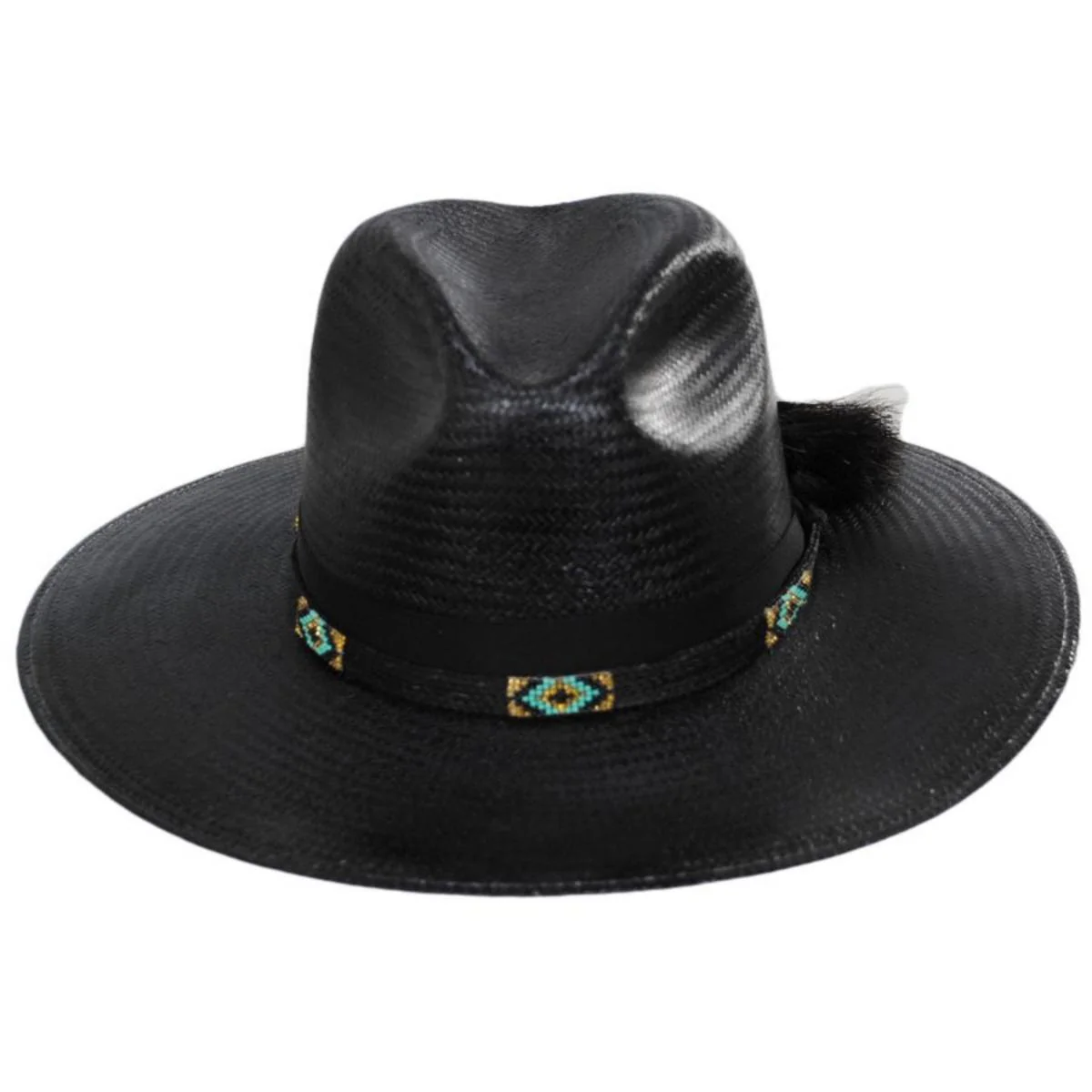 Helix Shantung Straw Fedora Hat - Image 3