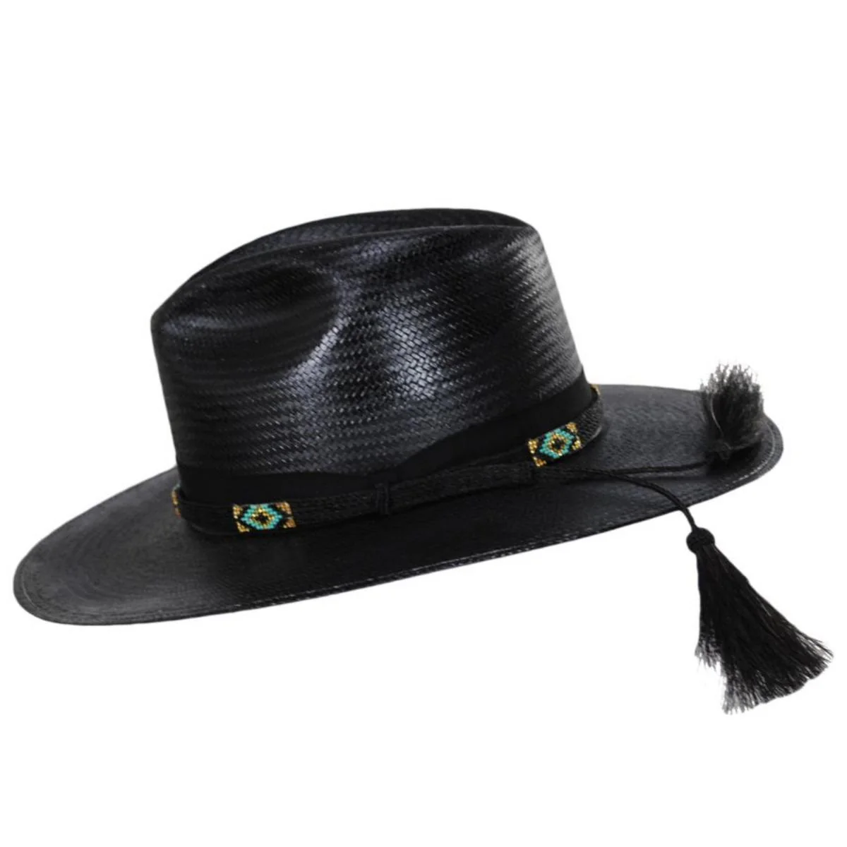 Helix Shantung Straw Fedora Hat - Image 4
