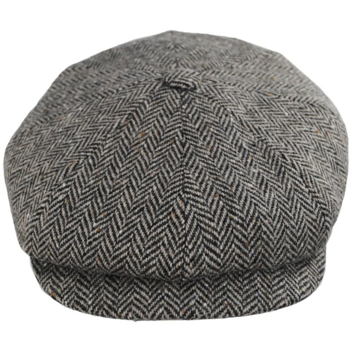 Herringbone Donegal Tweed Wool Newsboy Cap - Image 2