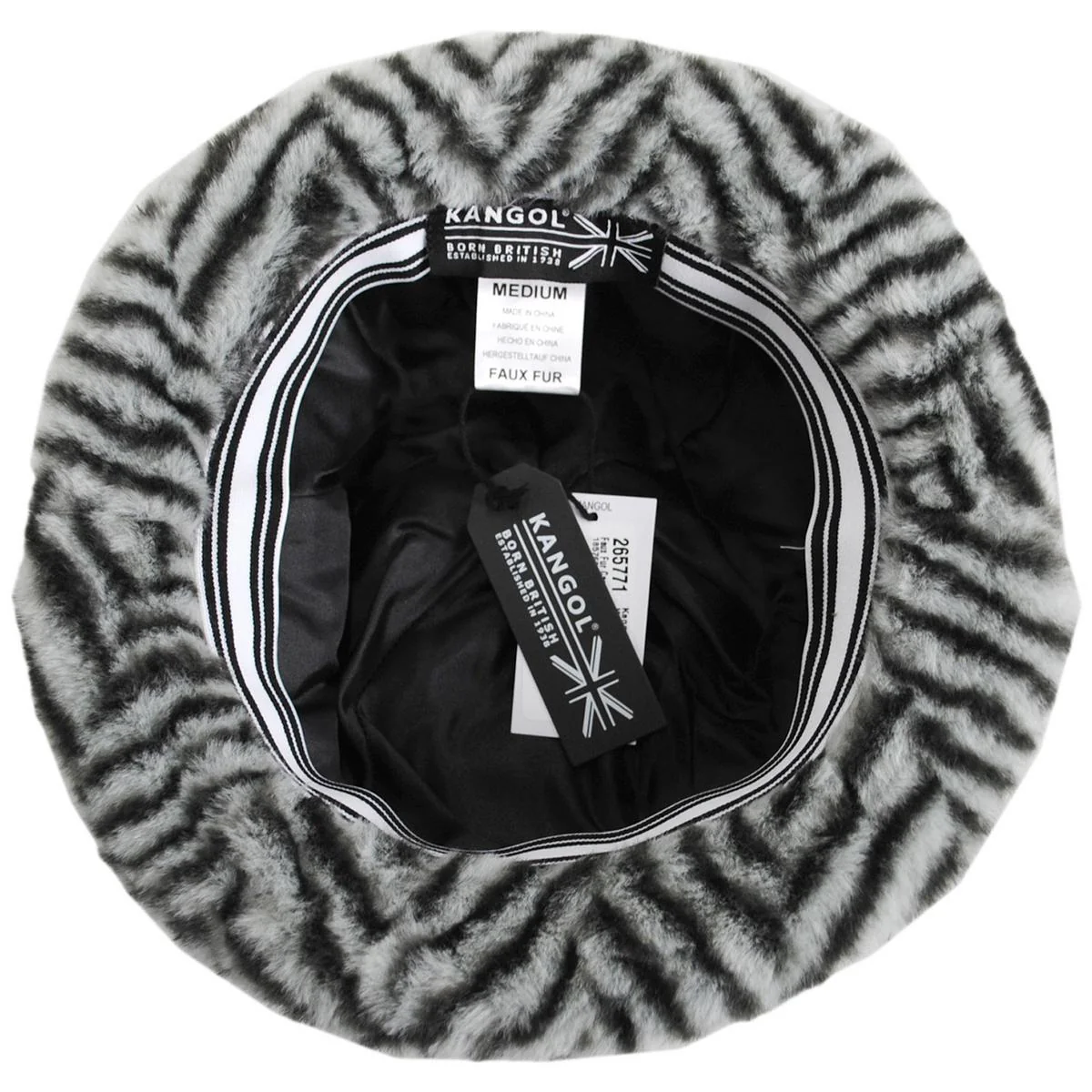 Herringbone Faux Fur Casual Bucket Hat - FINAL SALE - Image 4