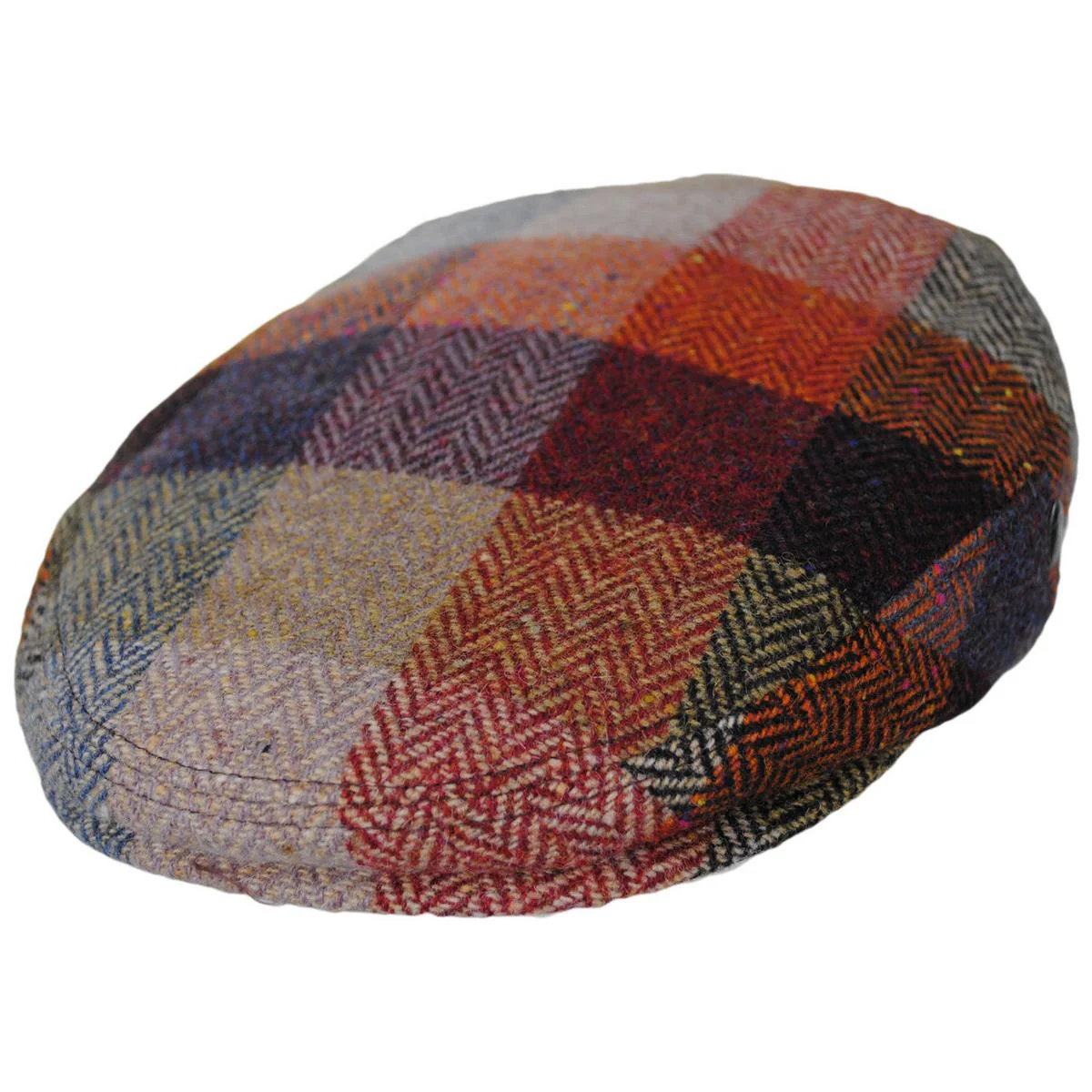 Herringbone Squares Donegal Tweed Wool Ivy Cap - FINAL SALE - Image 5