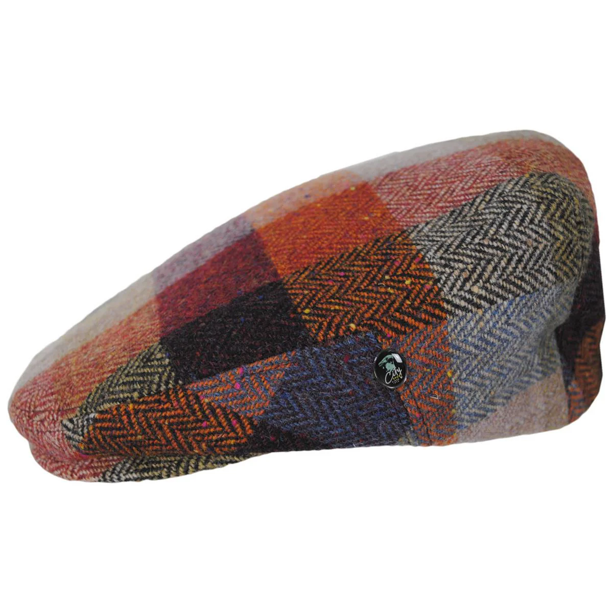 Herringbone Squares Donegal Tweed Wool Ivy Cap - FINAL SALE - Image 7